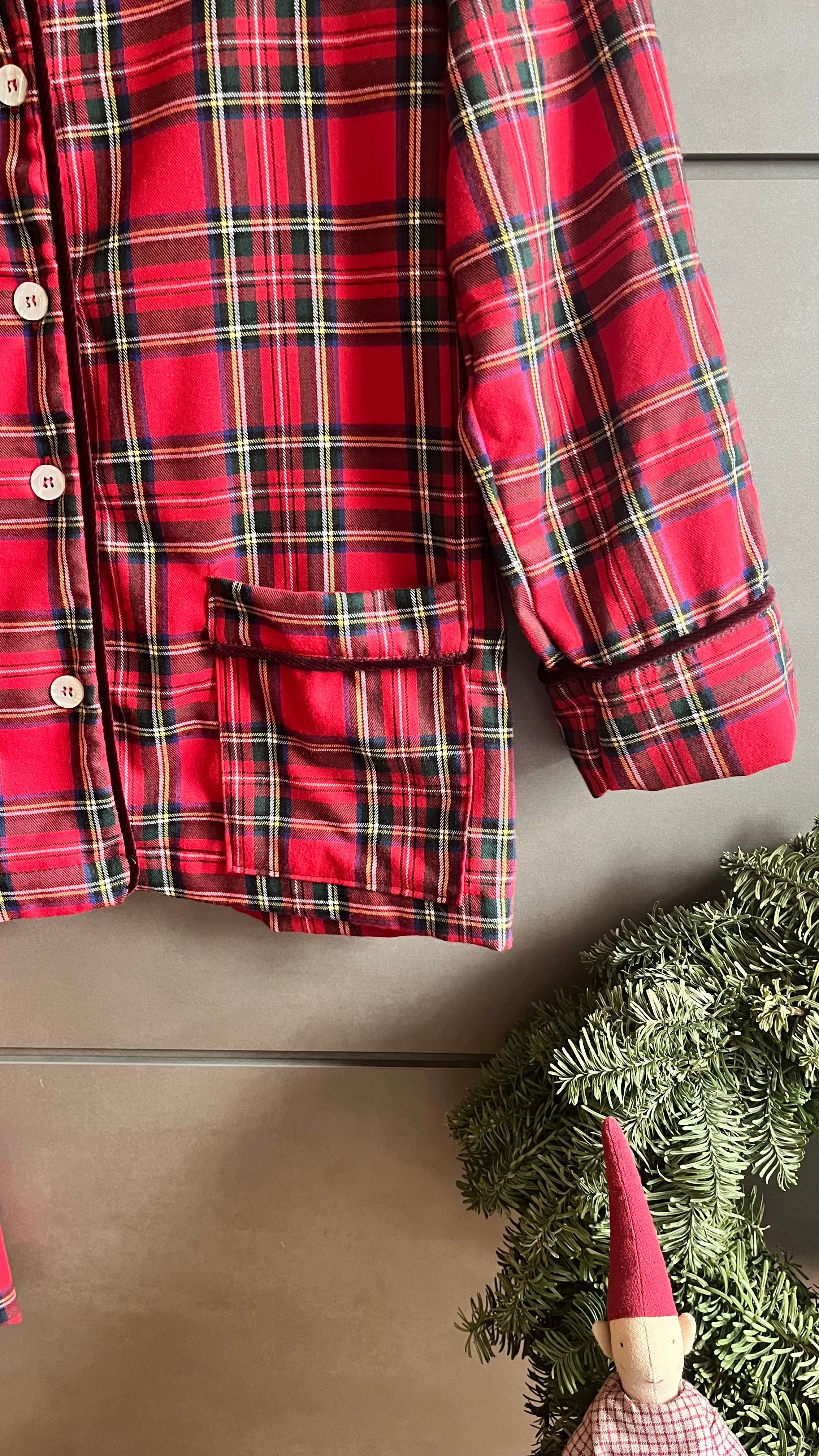 Pigiama donna TARTAN ROSSO