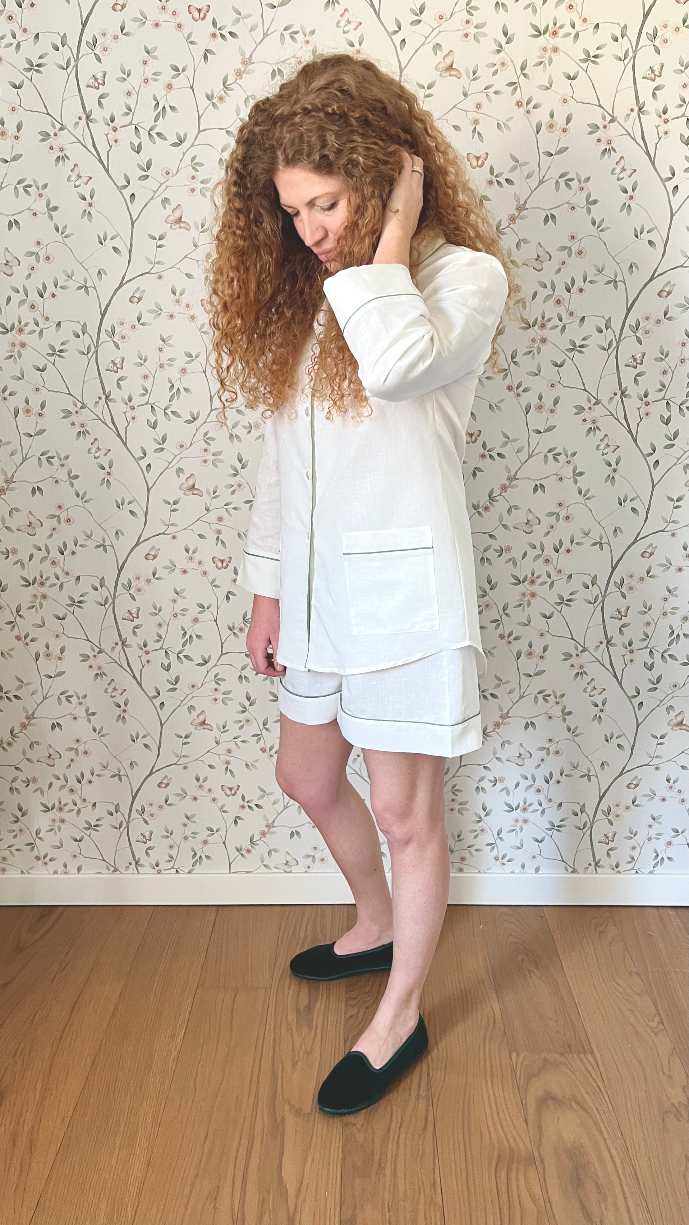 Pigiama donna lungo + corto LINO BIANCO