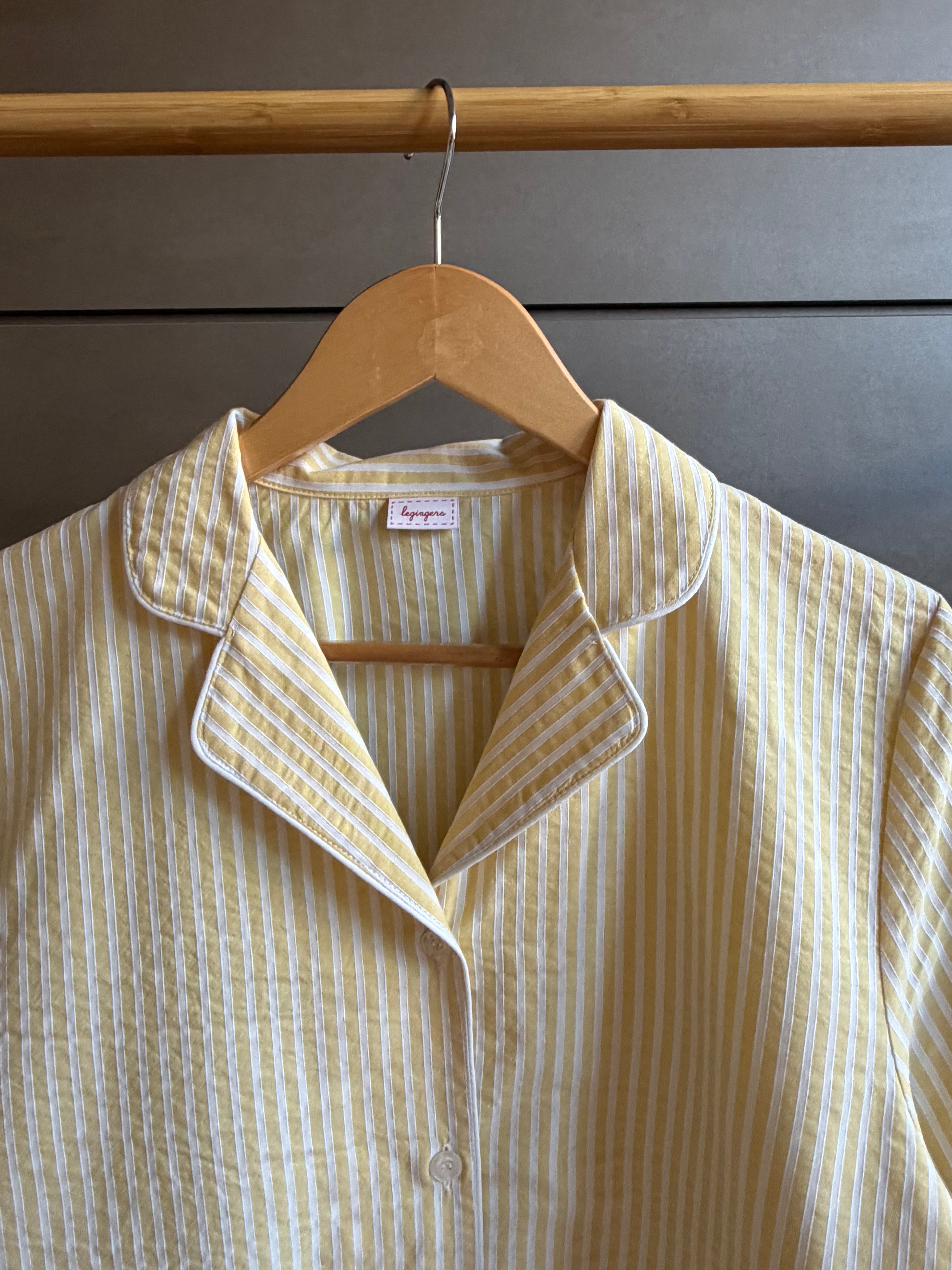 Pigiama donna RIGHE GIALLE Lungo + Corto