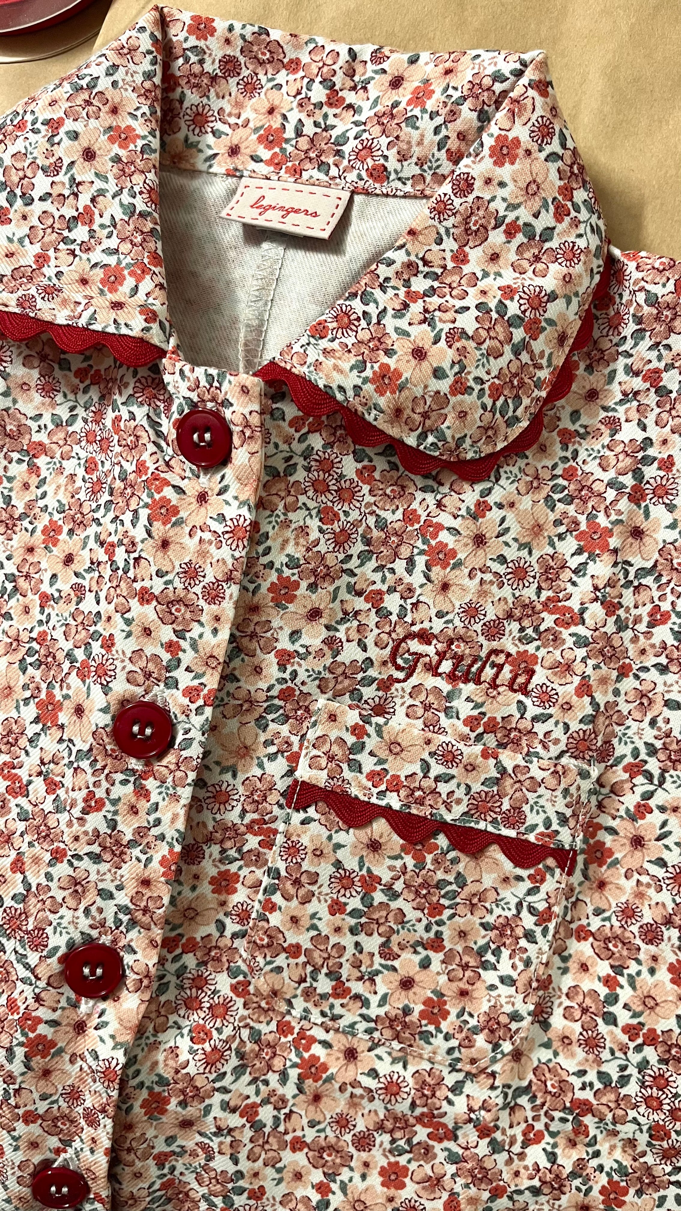 Pigiama Due pezzi: Dalla 8 alla 12 anni FIORI ROSA E BORDEAUX