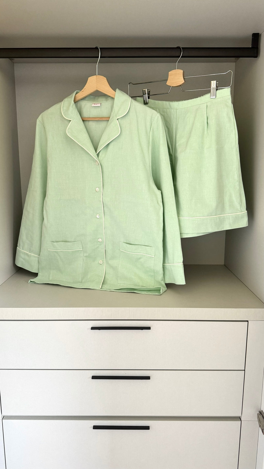 Pigiama donna COTOLINO MENTA Lungo + Corto