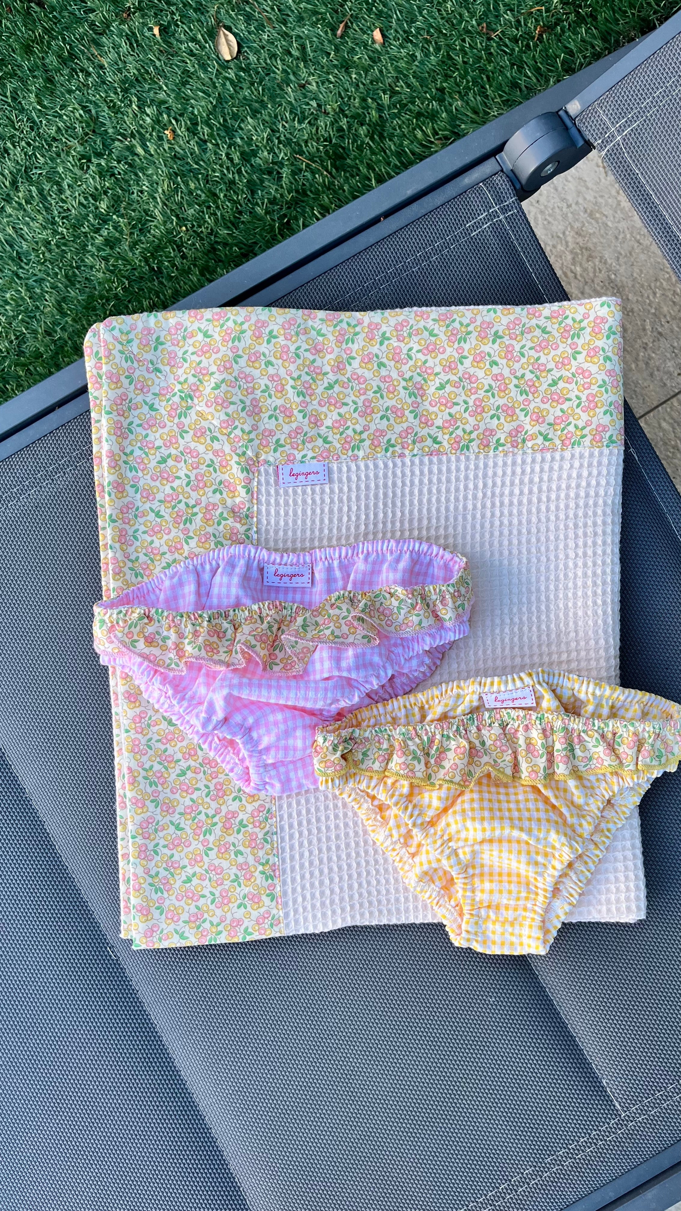 Slip bimba vichy rosa e balza frutti