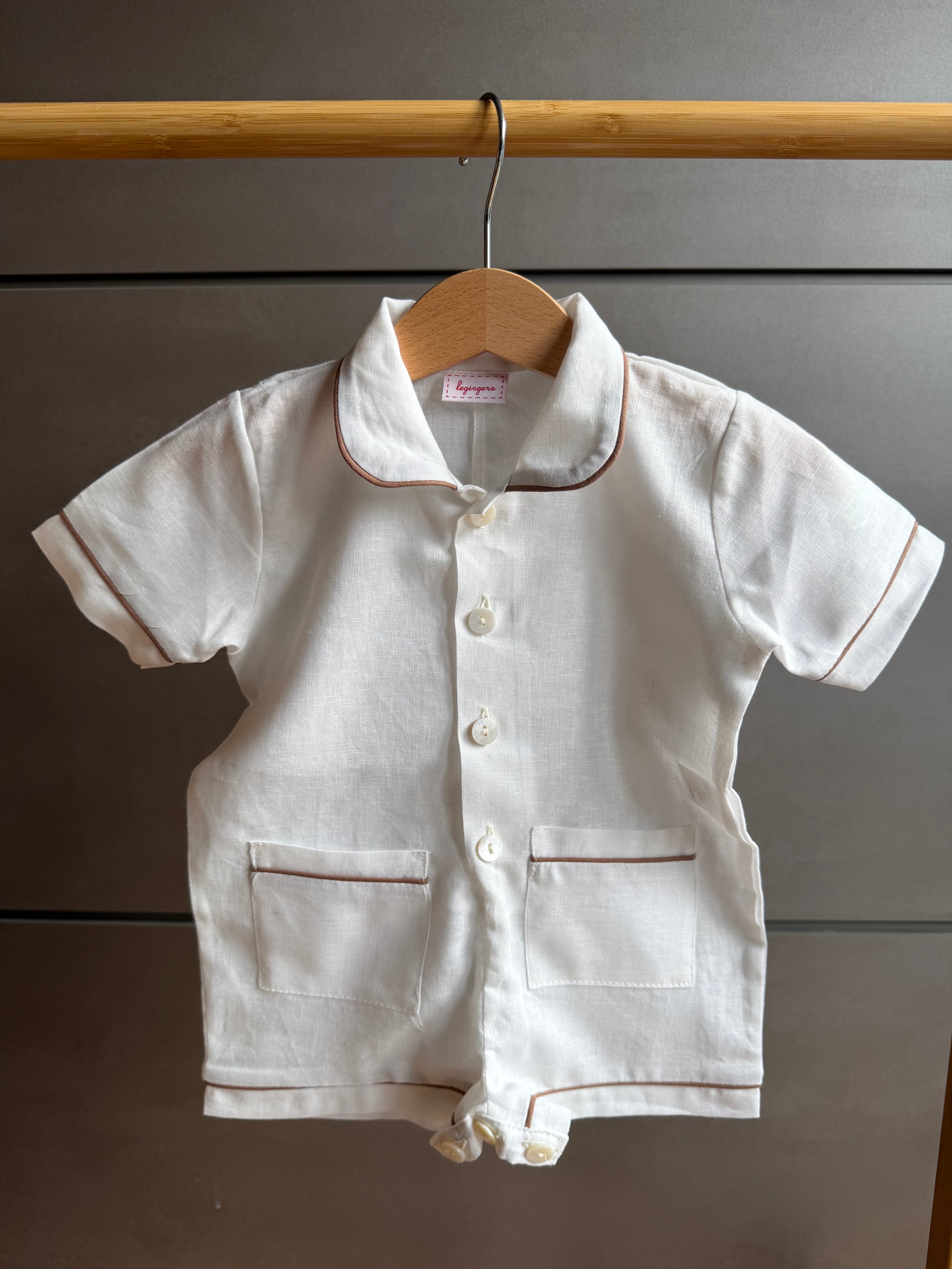 Pigiama Tutona: Dalla 6 alla 18 mesi LINO E BORDI MARRONI