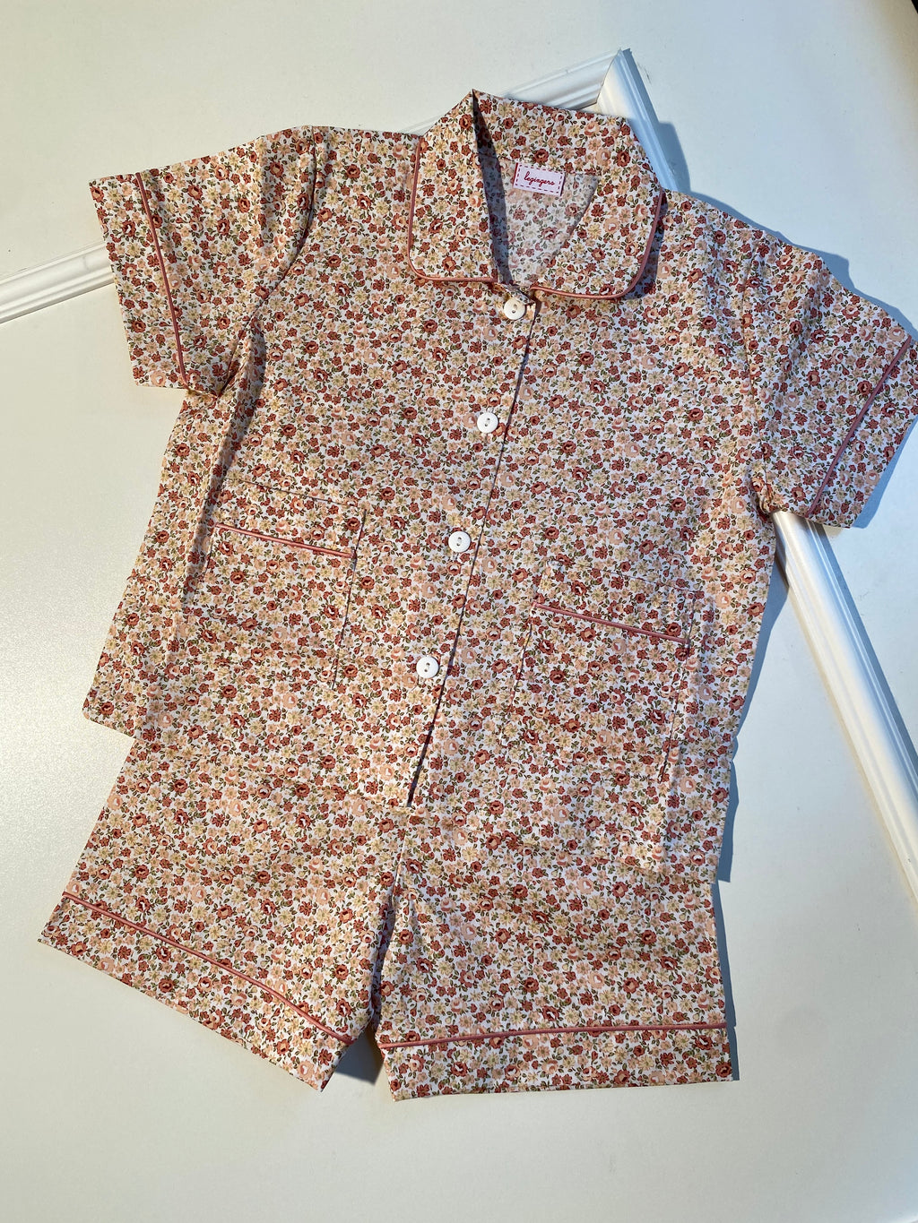 Pigiama Due pezzi: Dalla 8 alla 12 anni FIORI ROSA E BEIGE
