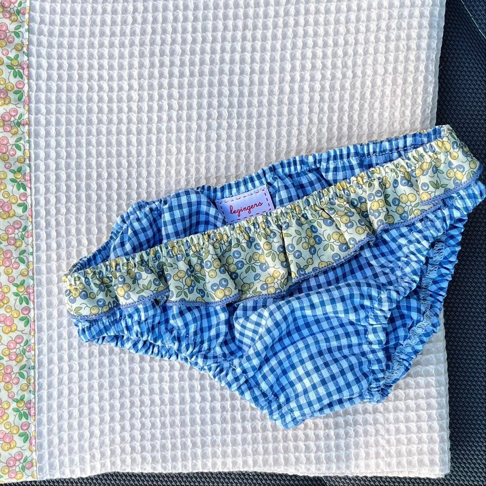 Slip bimba vichy blu e balza frutti