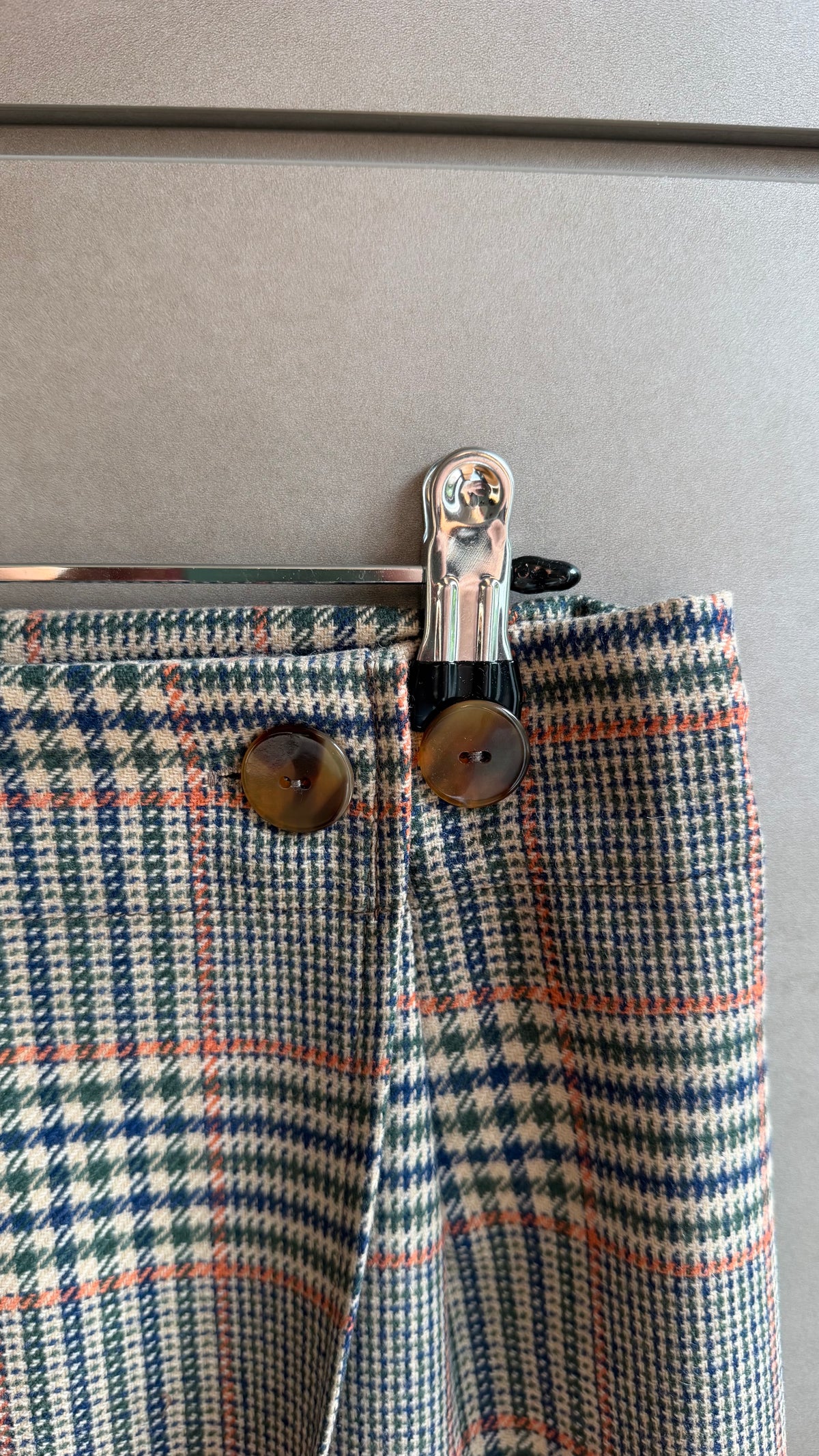 Mini Gonna - Check arancio e marrone