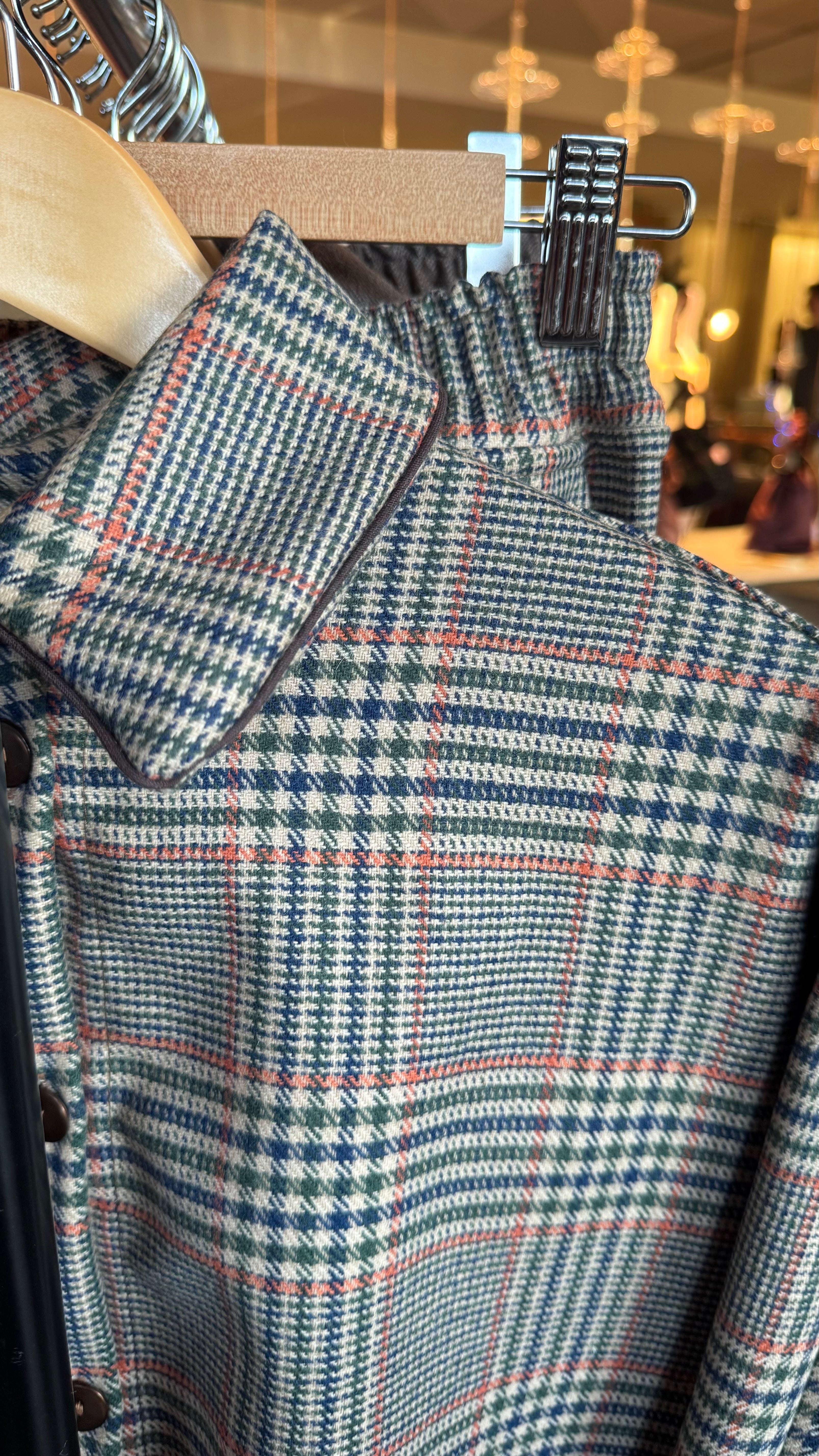 Daily Pajama Check beige, verde e arancione