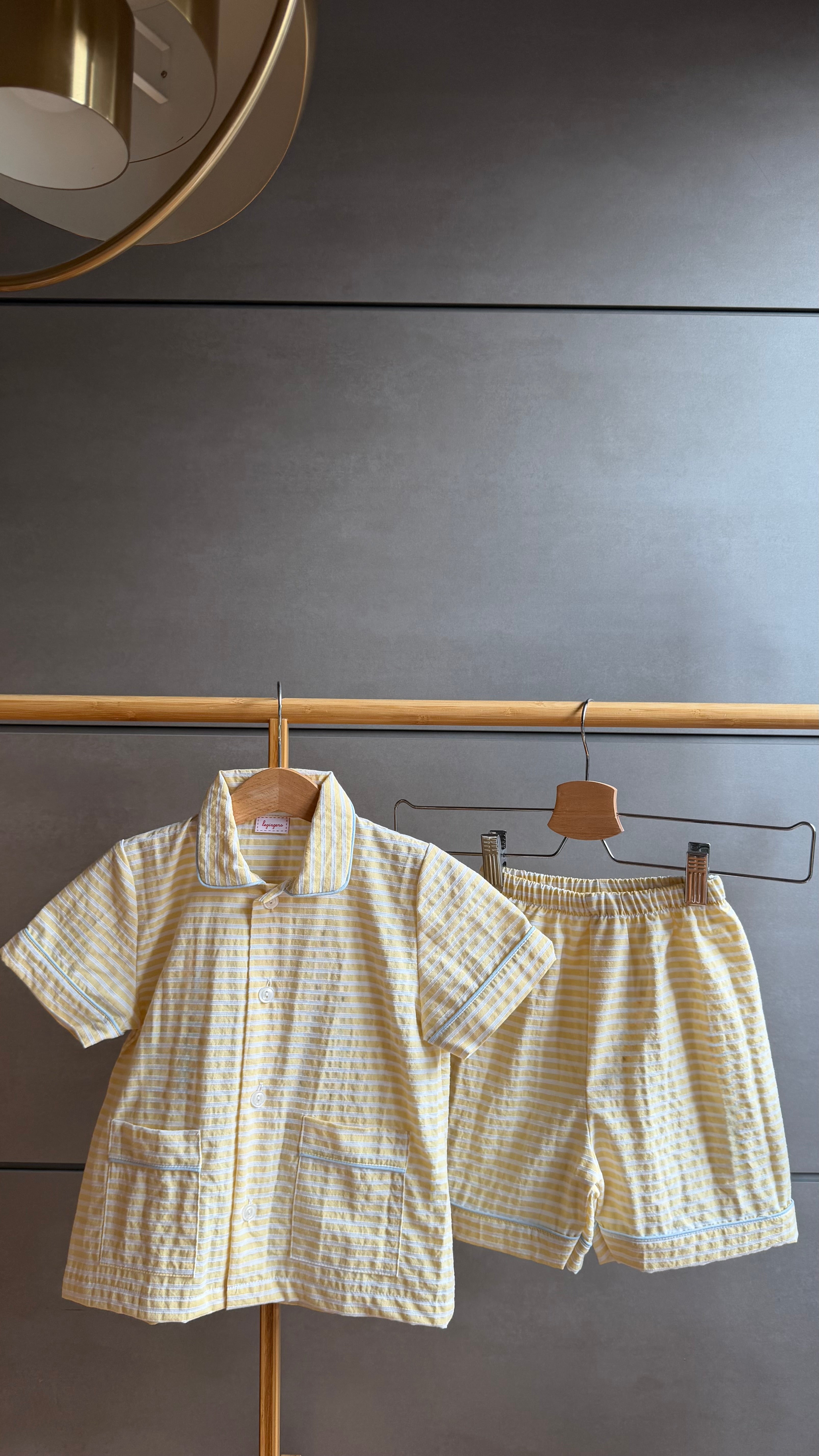 Pigiama Due pezzi: Dalla 2 alla 6 anni RIGHE GIALLE