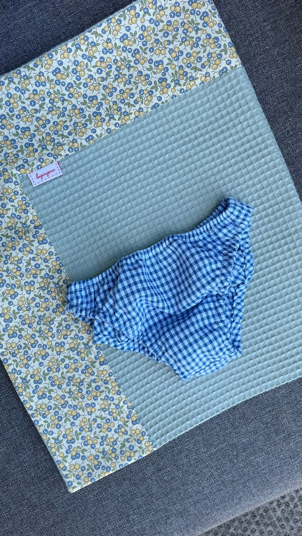 Slip vichy blu