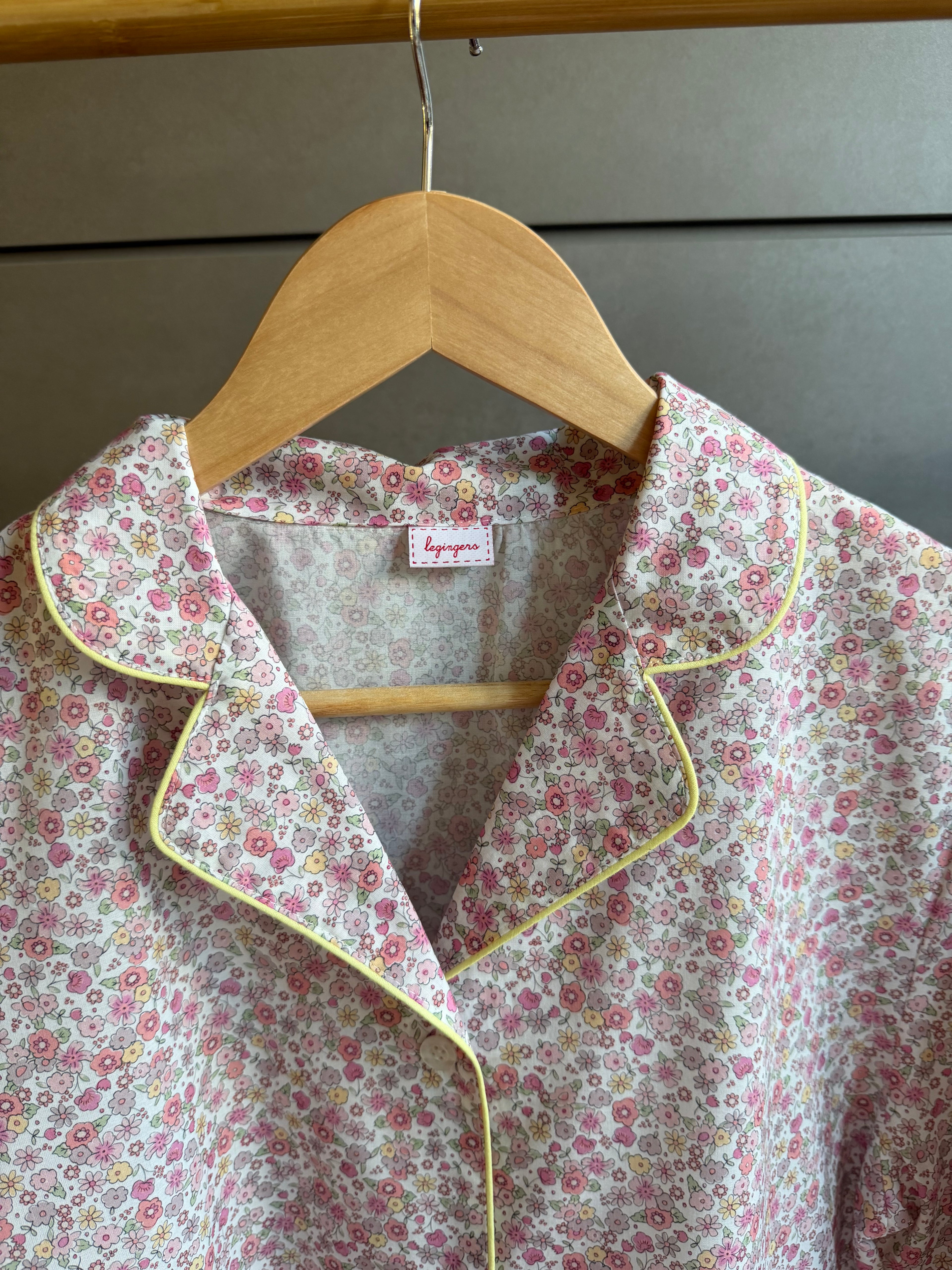 Pigiama donna FIORELLINI ROSA E VERDI Lungo + Corto