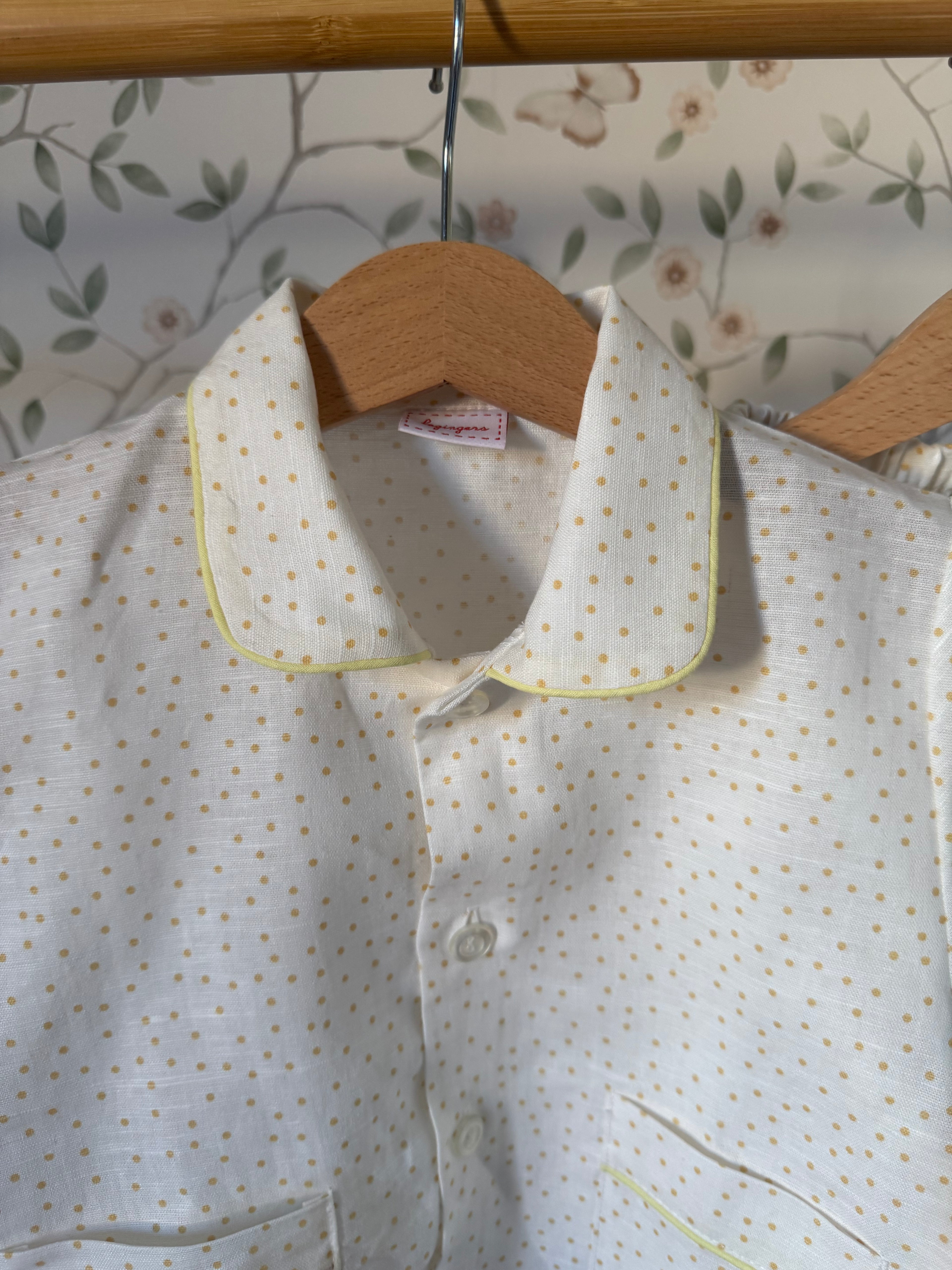 Pigiama Due pezzi: Dalla 2 alla 6 anni POIS GIALLI