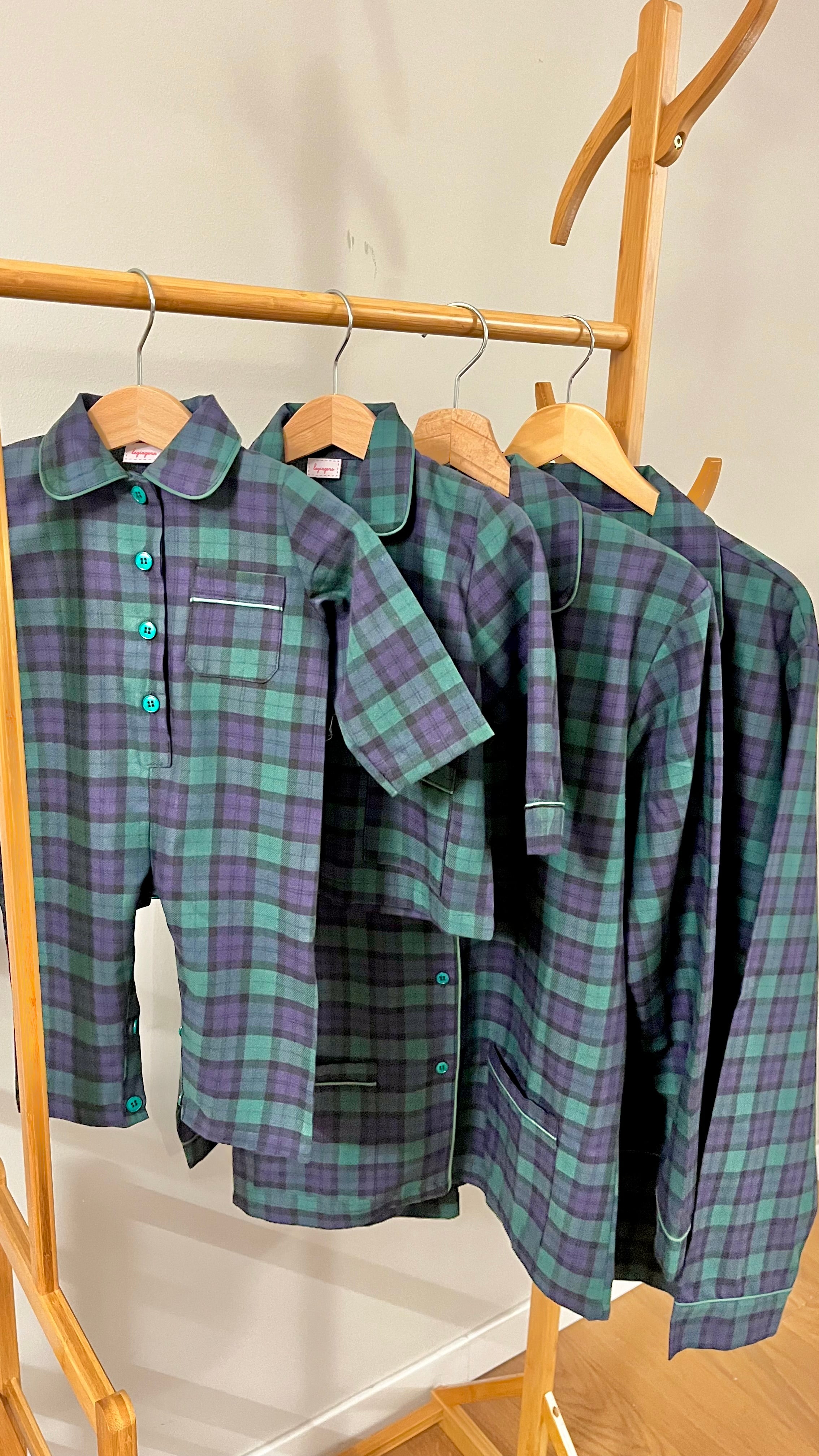 Pigiama: Dalla 2 alla 6 anni TARTAN VERDE