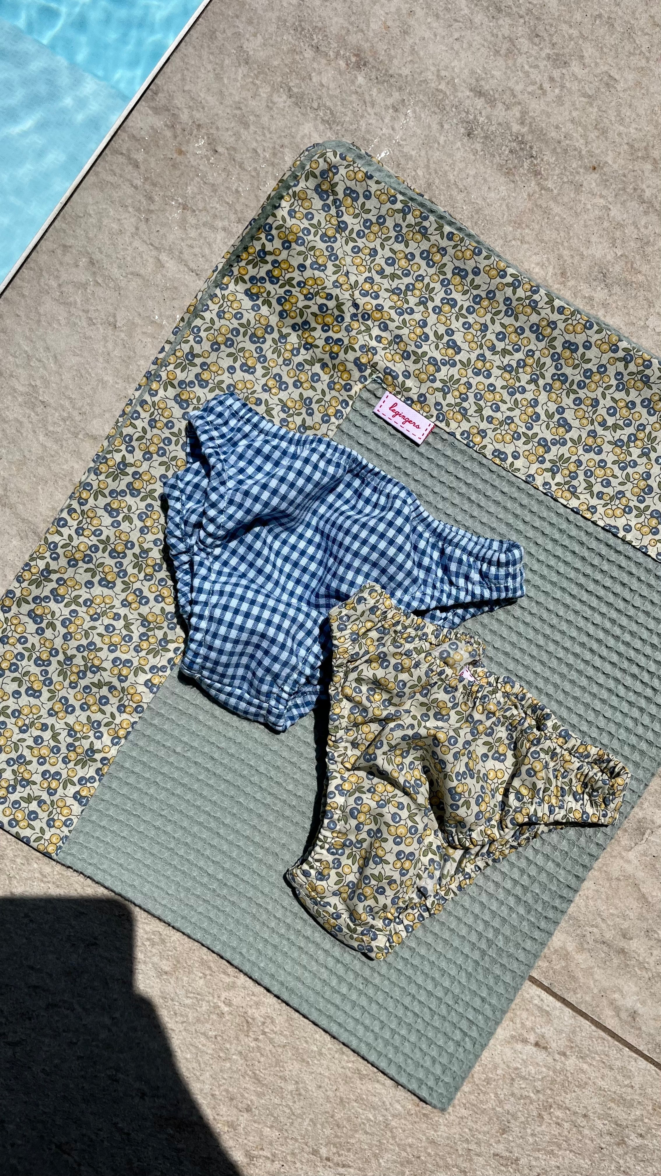 Slip vichy blu