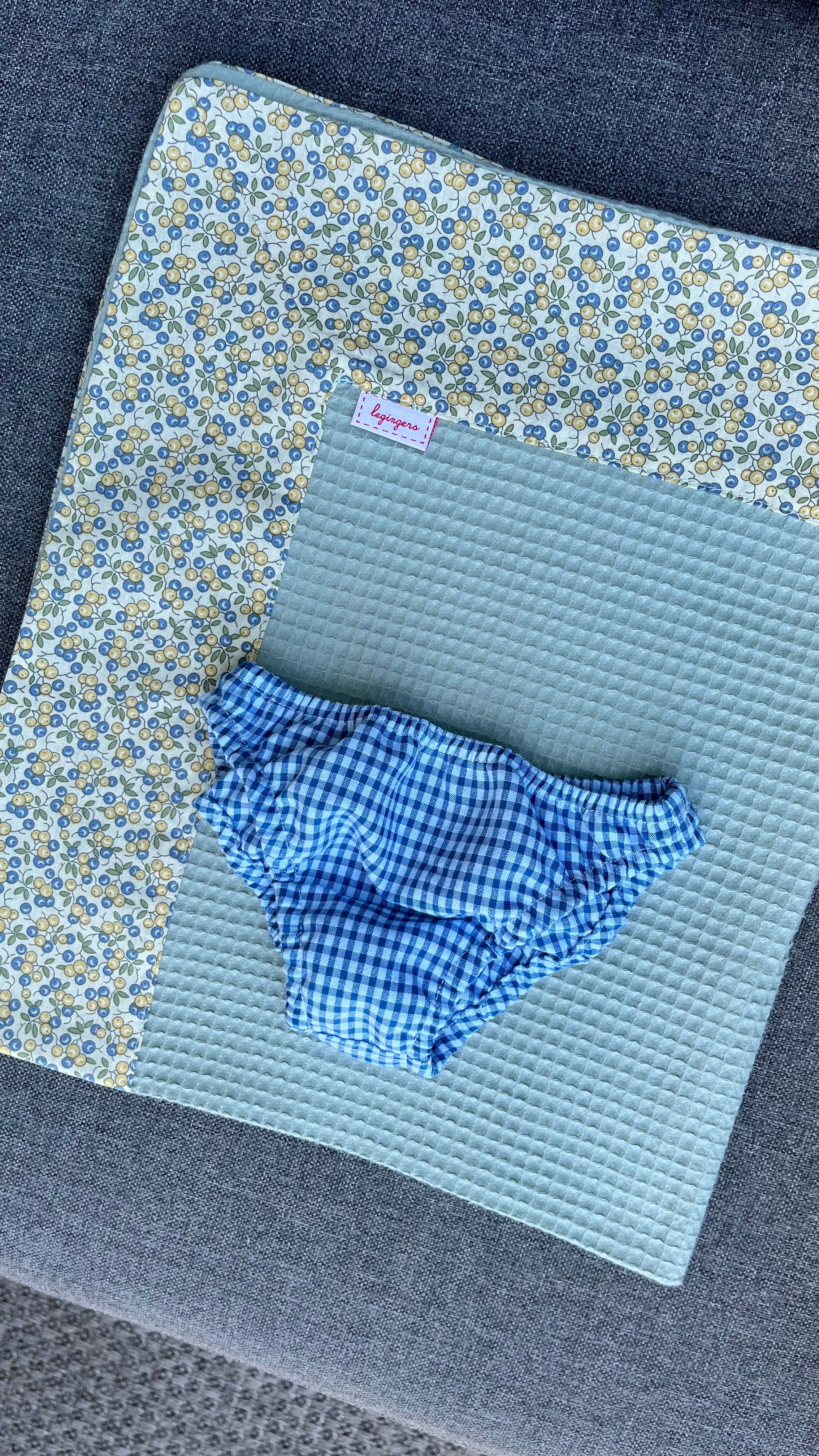 Slip vichy blu