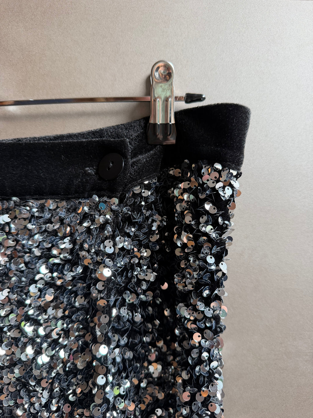 Gonna Ruota - Paillettes argento