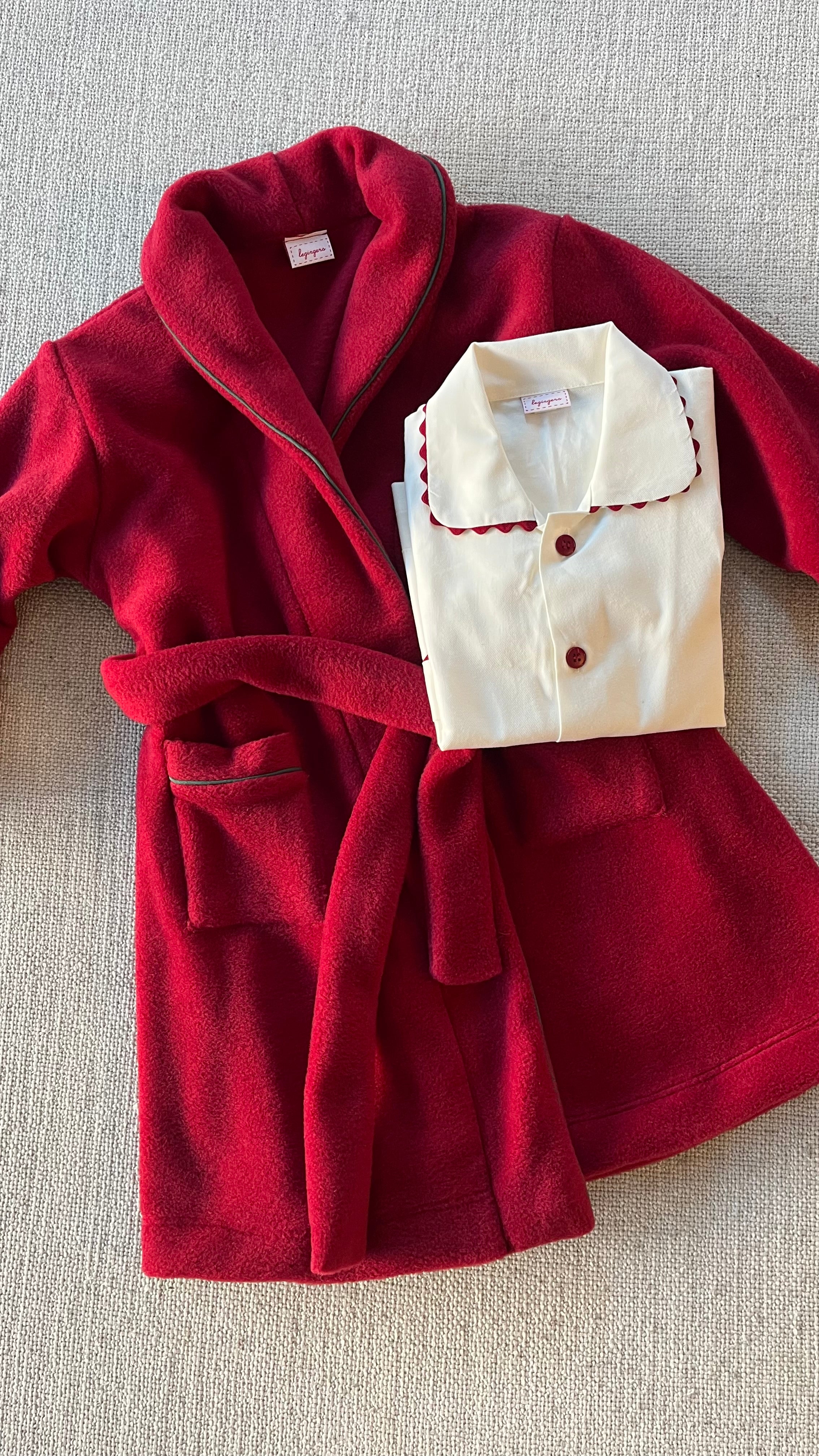 Pigiama: Dalla 2 alla 6 anni BIANCO BORDI BORDEAUX ZIG ZAG