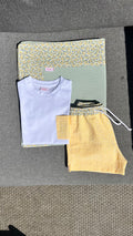 T-shirt tasca vichy giallo