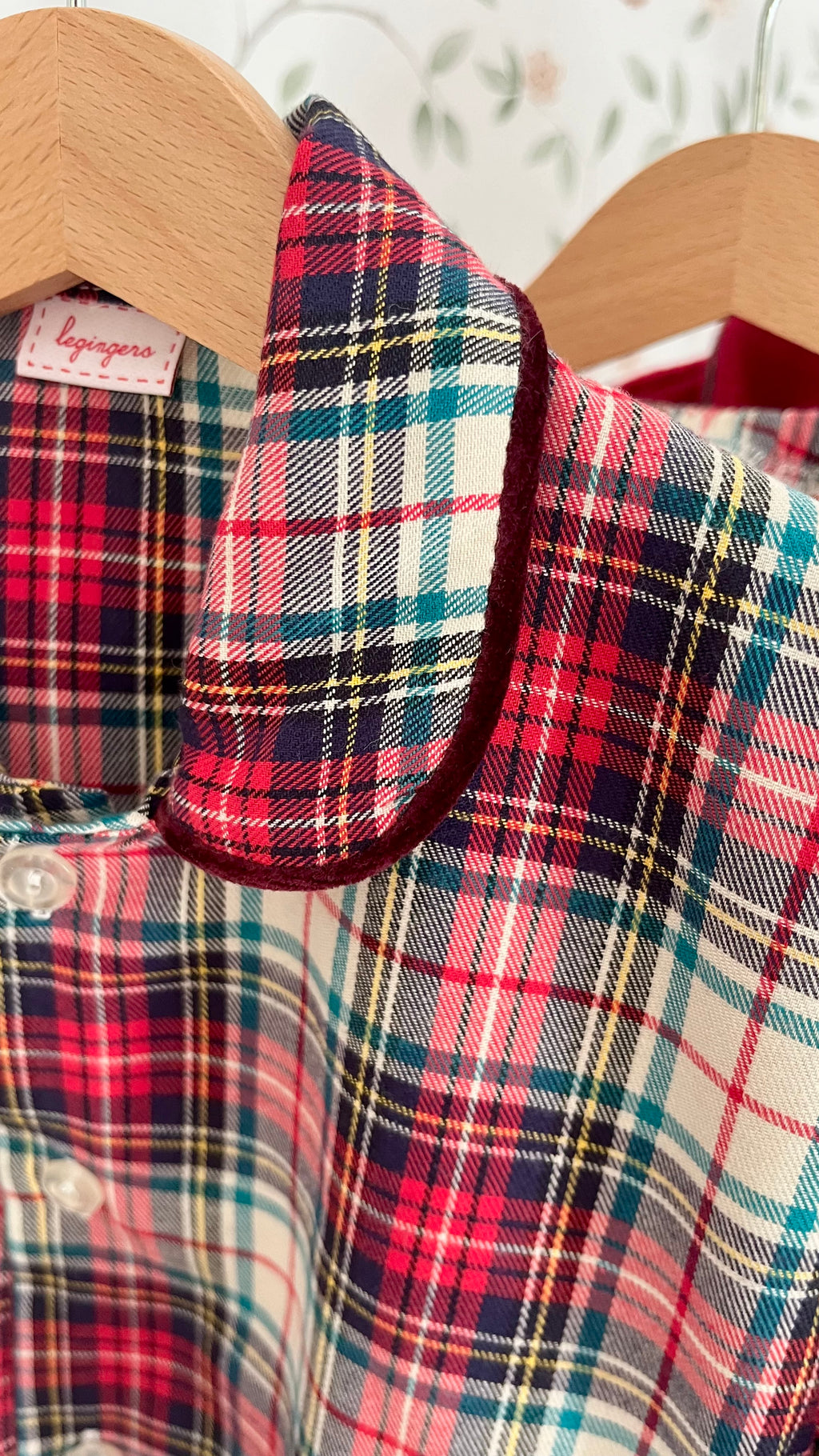 Pigiama: Dalla 2 alla 6 anni TARTAN BORDI VELLUTO