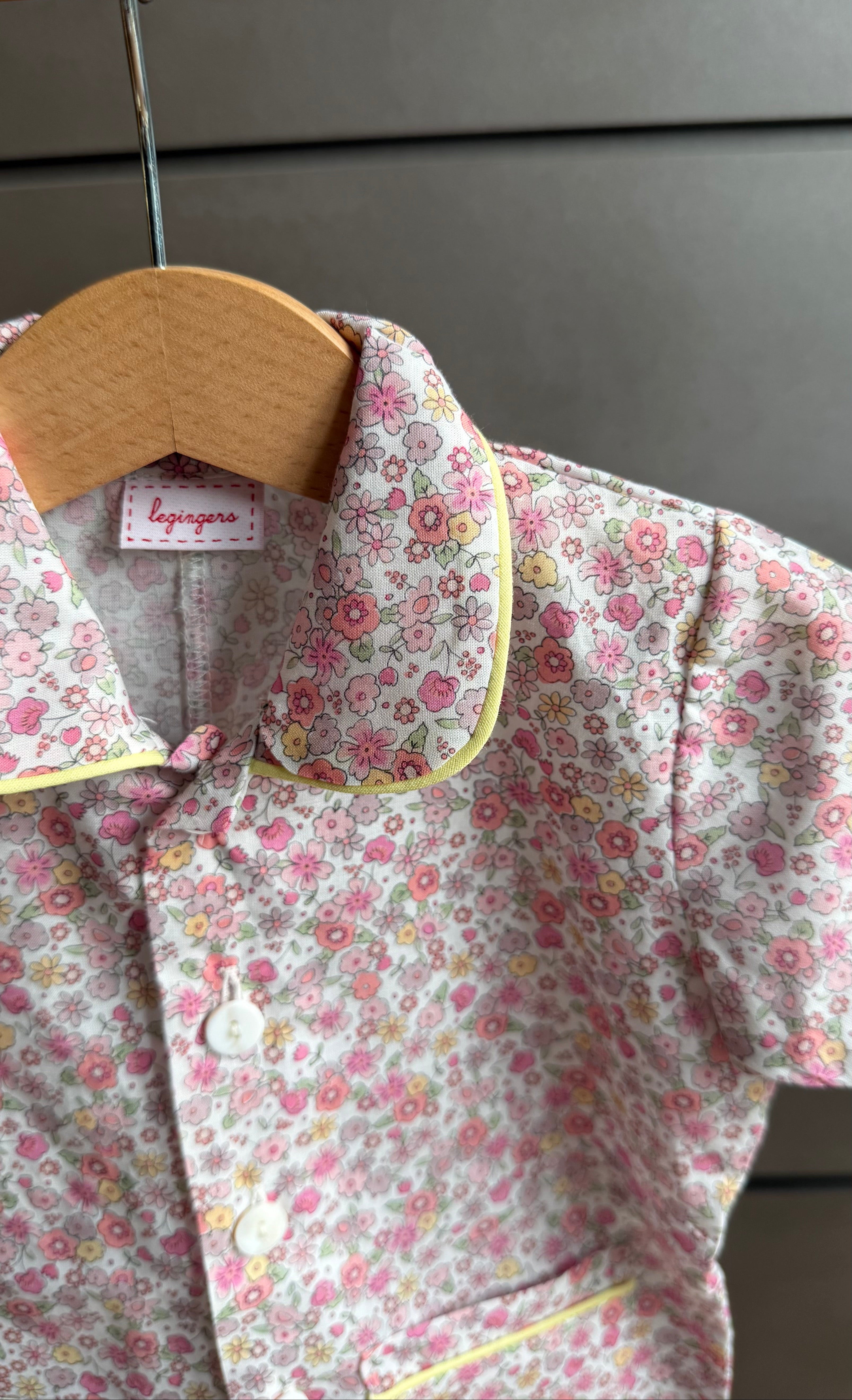 Pigiama Due pezzi: Dalla 2 alla 6 anni FIORELLINI ROSA E VERDI