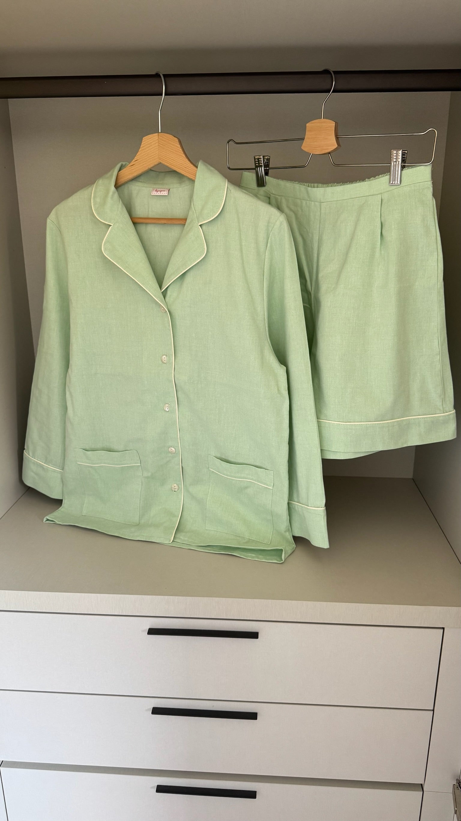 Pigiama donna COTOLINO MENTA Corto