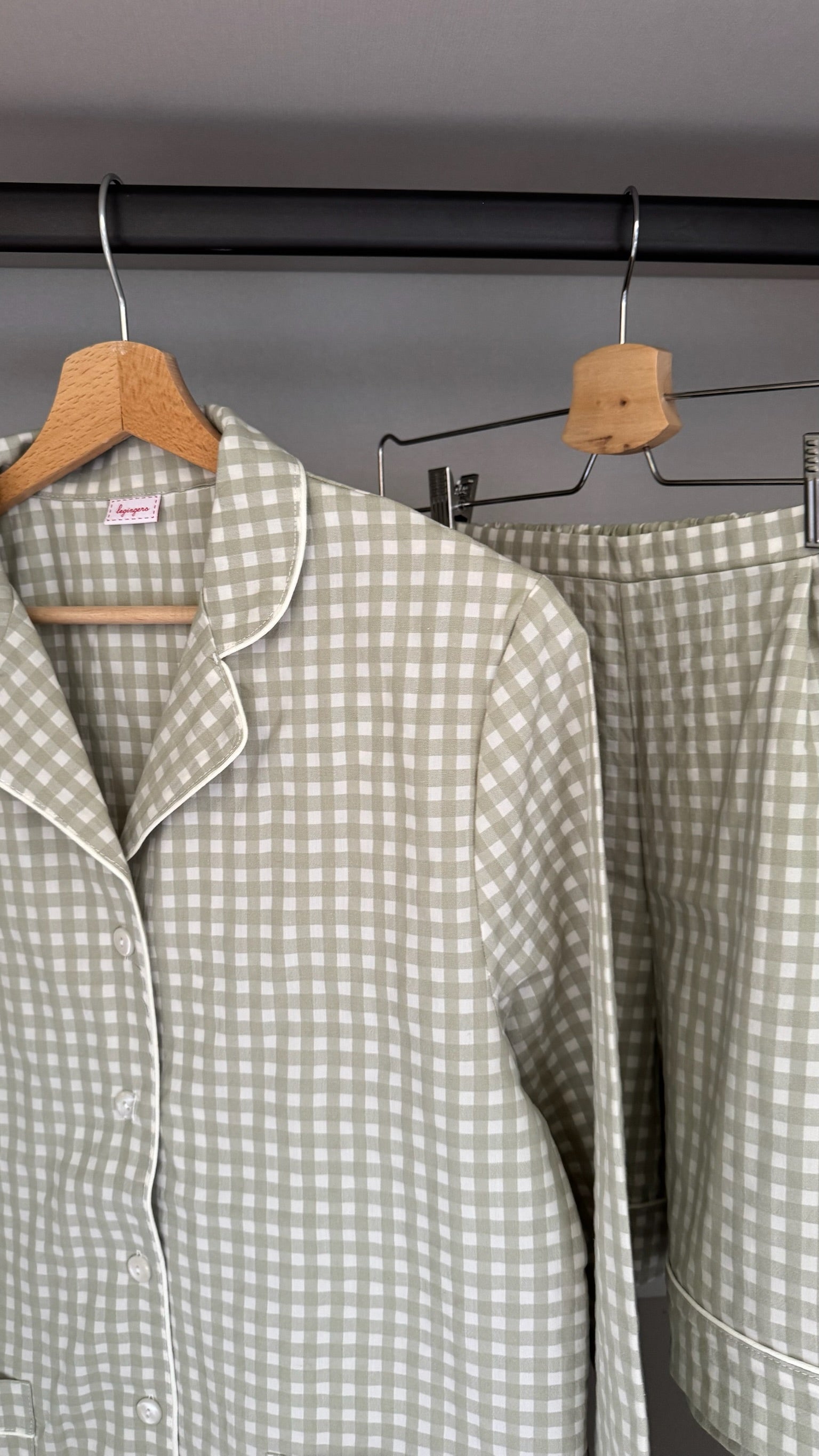 Pigiama donna VICHY SALVIA Lungo + Corto