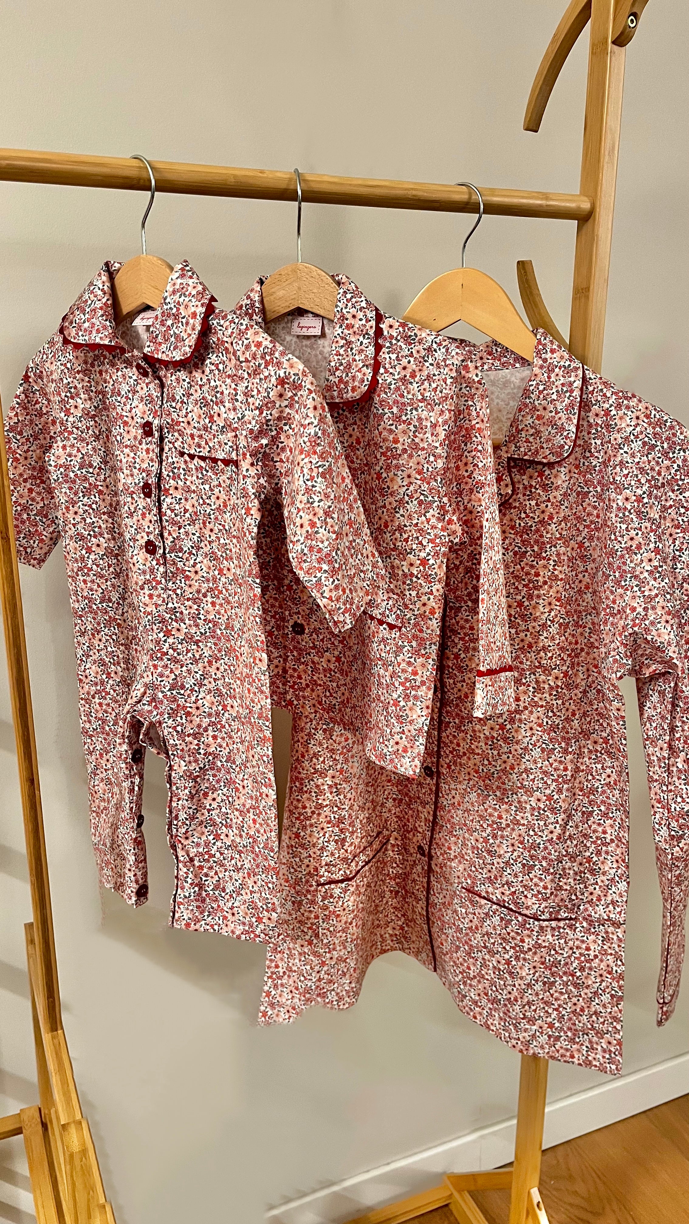 Pigiama Due pezzi: Dalla 8 alla 12 anni FIORI ROSA E BORDEAUX