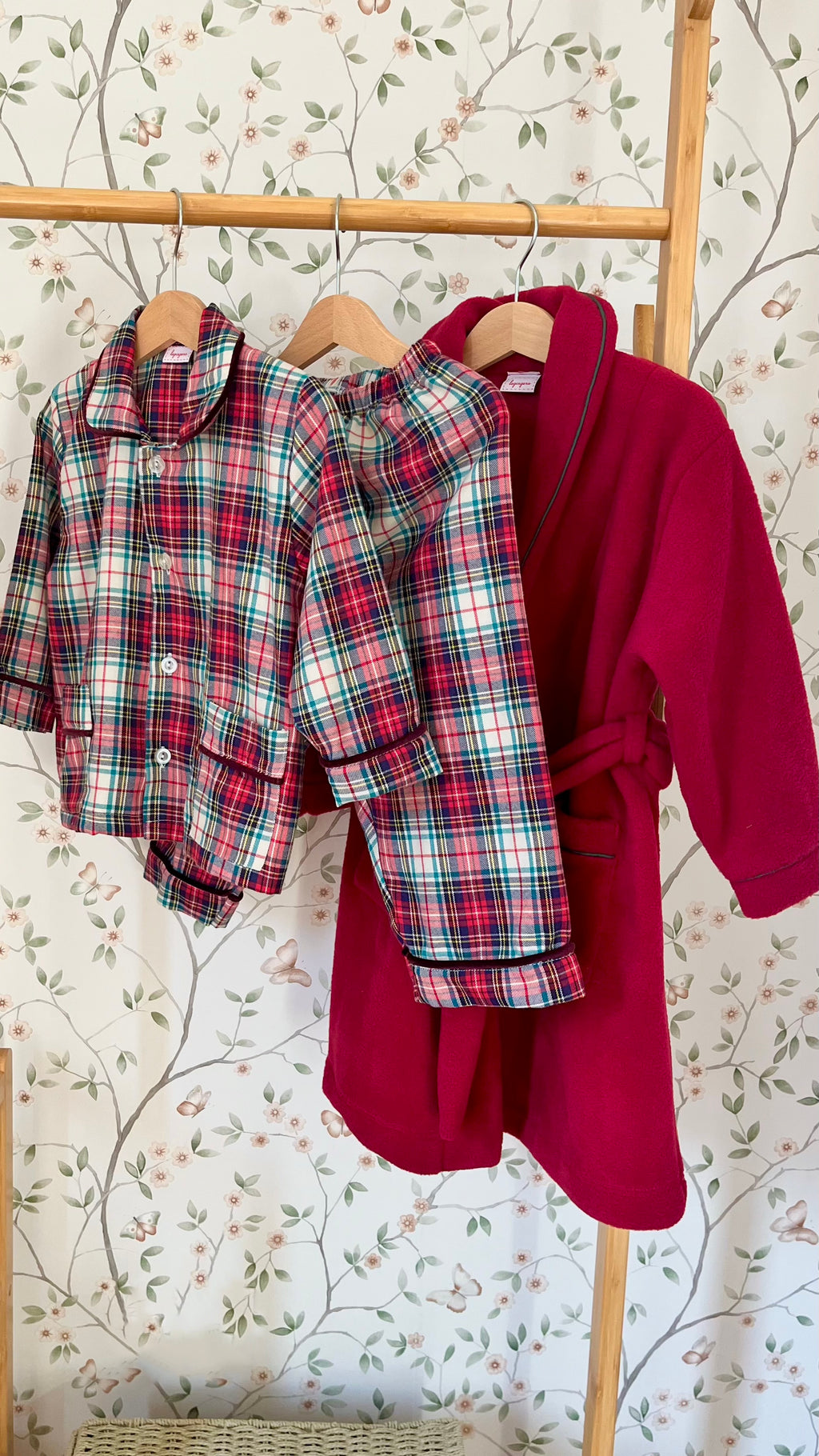 Pigiama: Dalla 2 alla 6 anni TARTAN BORDI VELLUTO