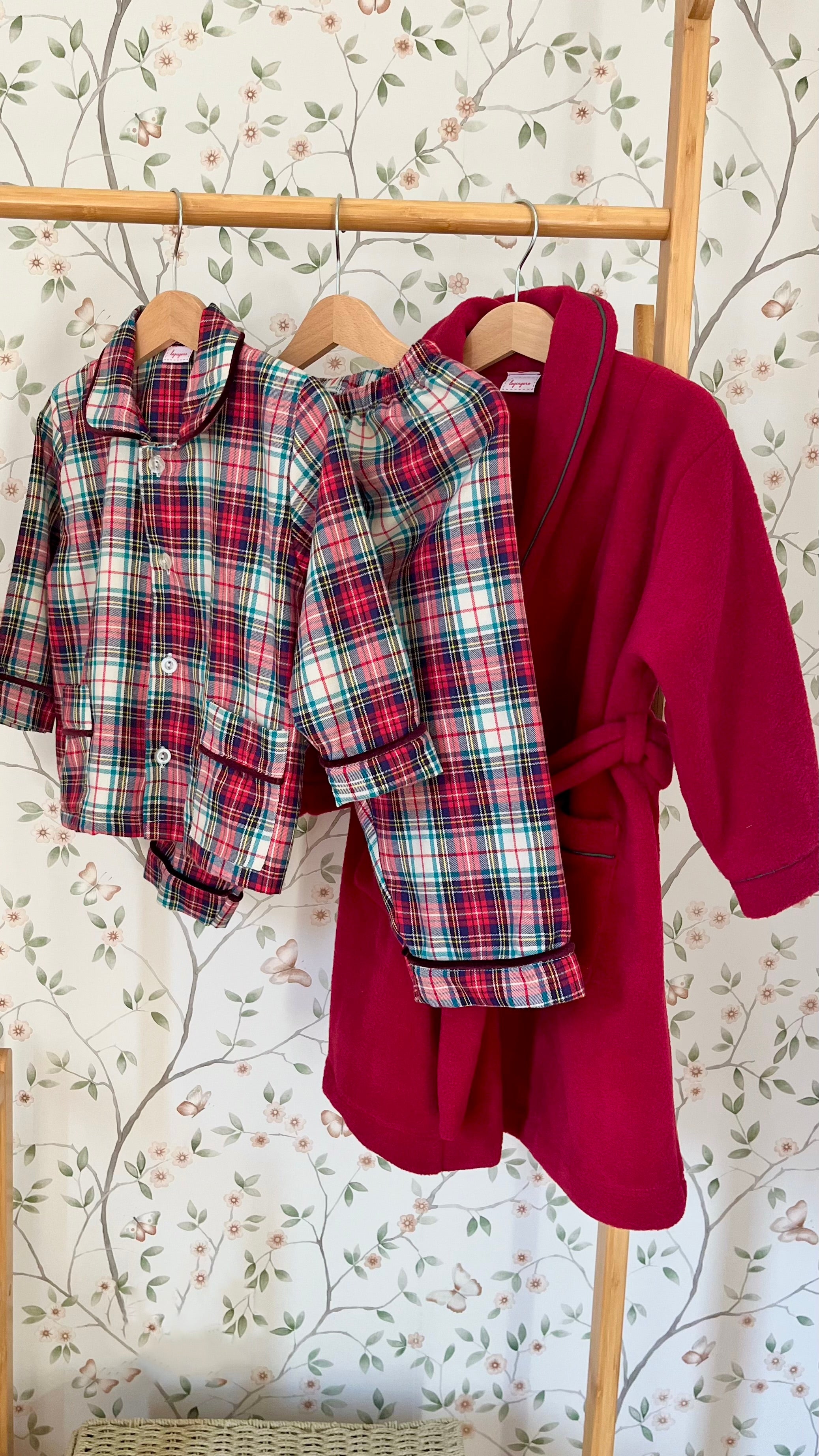 Pigiama: Dalla 2 alla 6 anni TARTAN BORDI VELLUTO