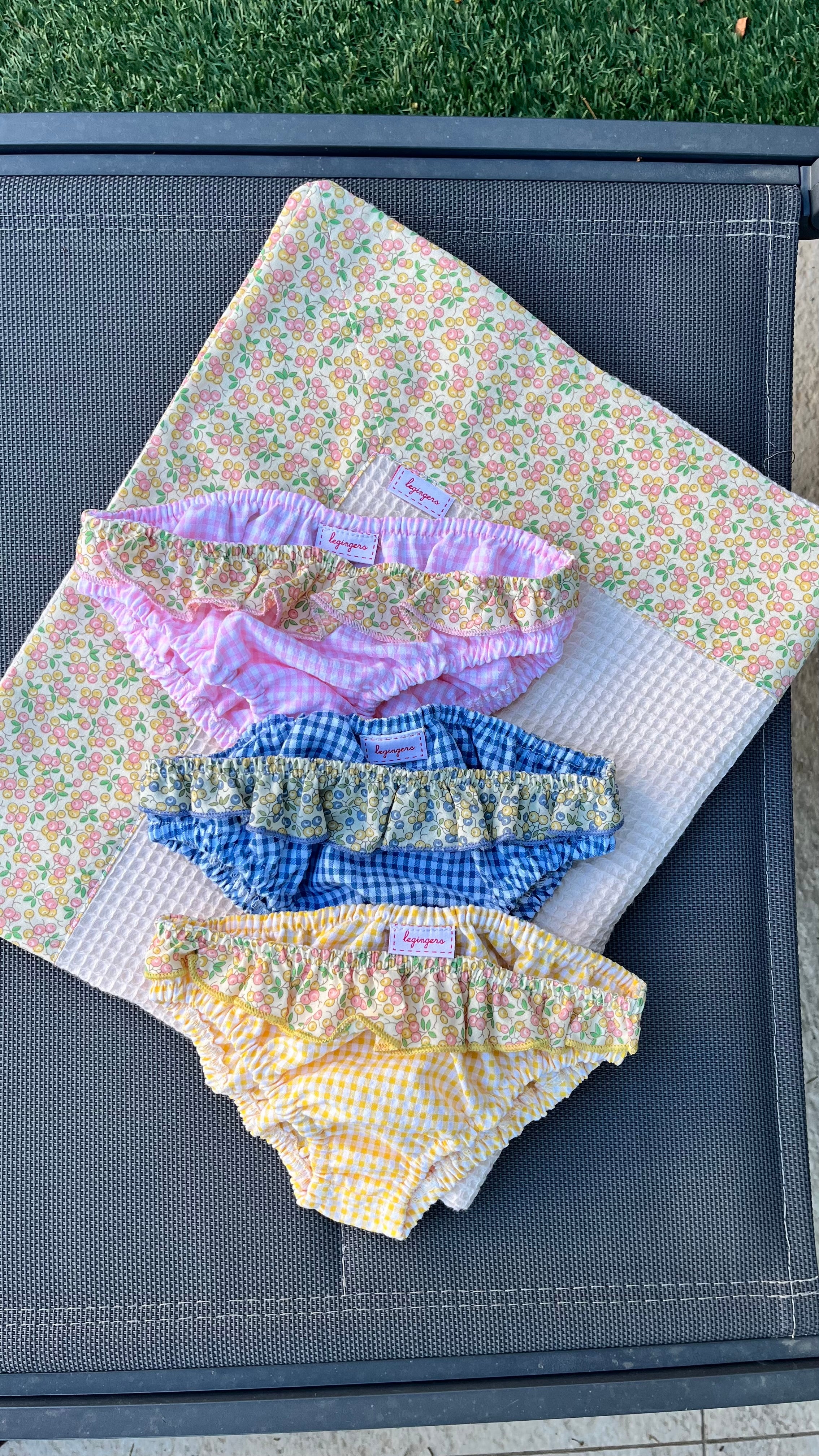 Slip bimba vichy rosa e balza frutti