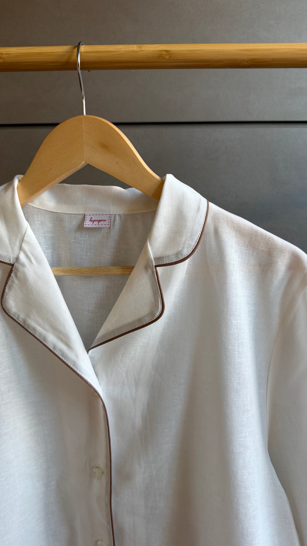 Pantalone pigiama LINO E BORDI MARRONI