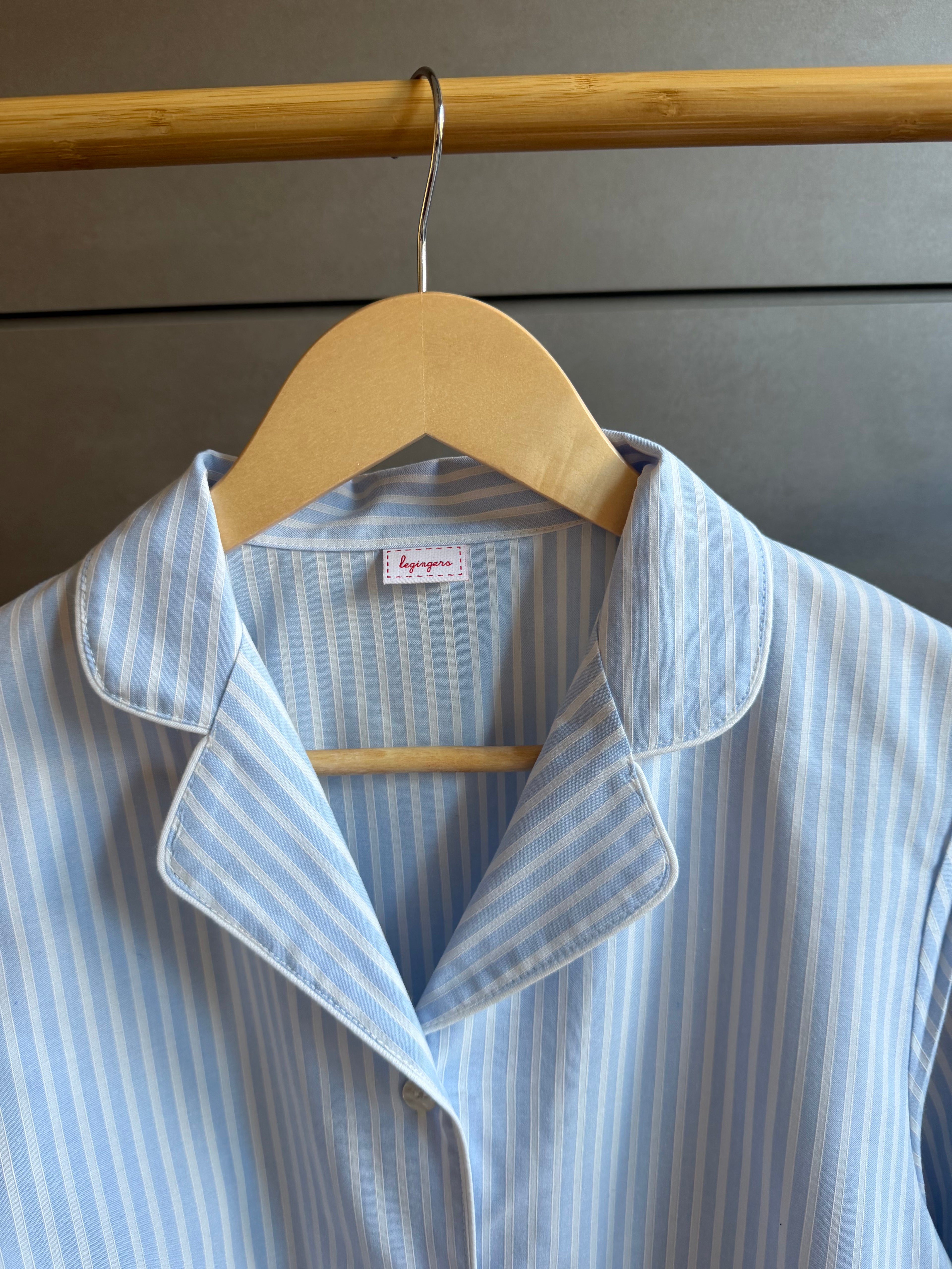 Pigiama donna RIGHE AZZURRE Lungo + Corto