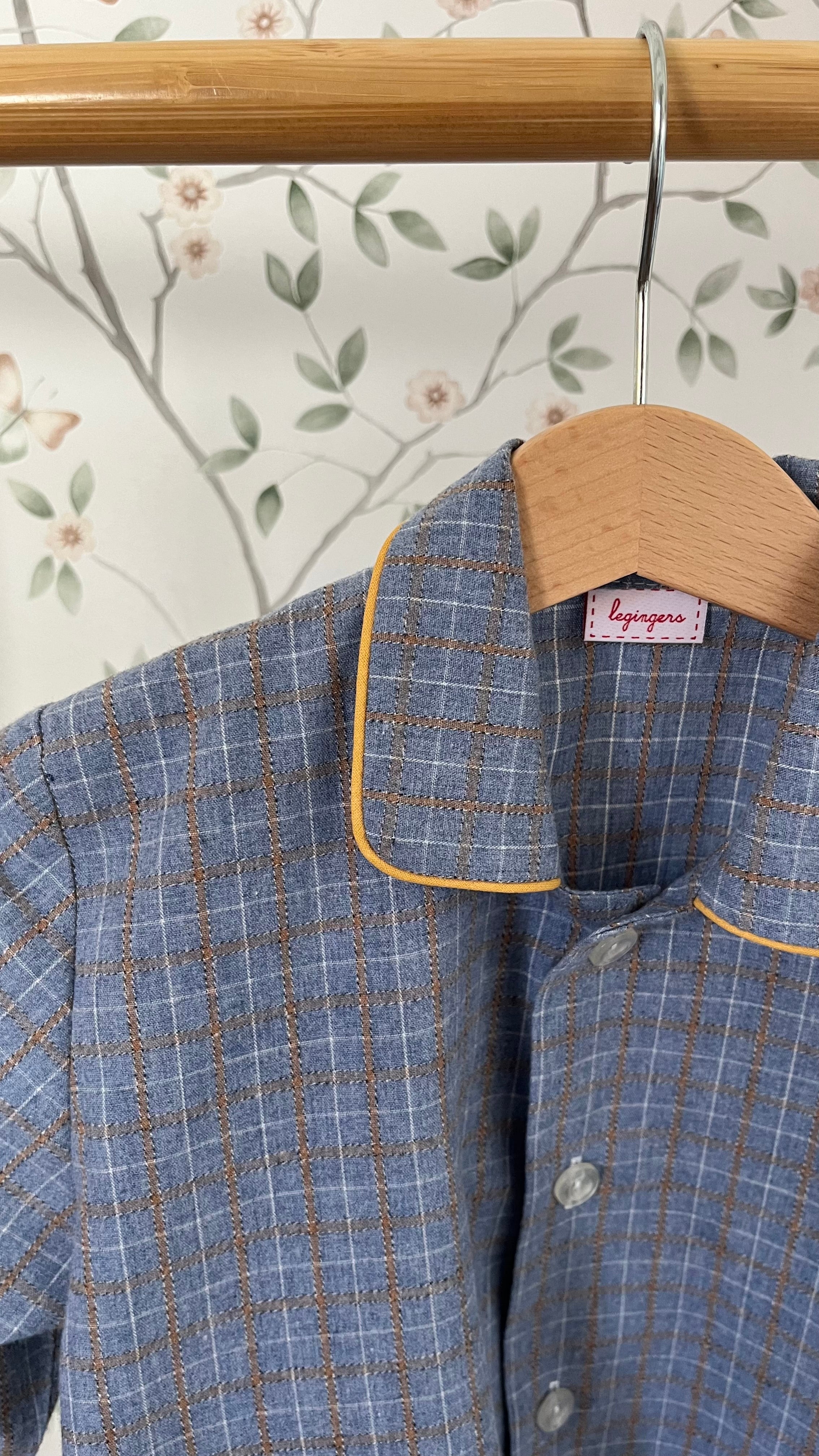 Pigiama Tutona QUADRI AZZURRI E BEIGE