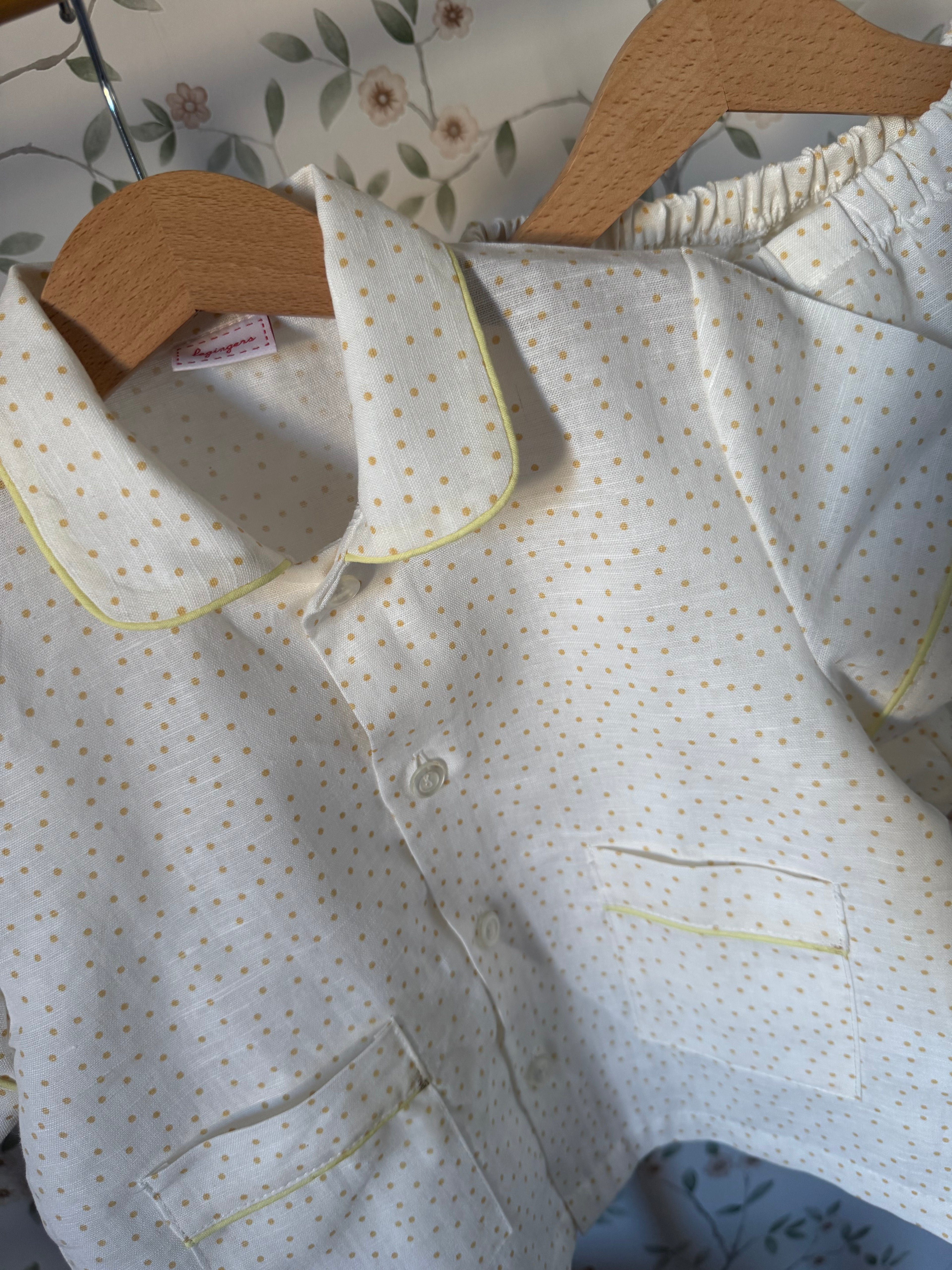 Pigiama Due pezzi: Dalla 2 alla 6 anni POIS GIALLI