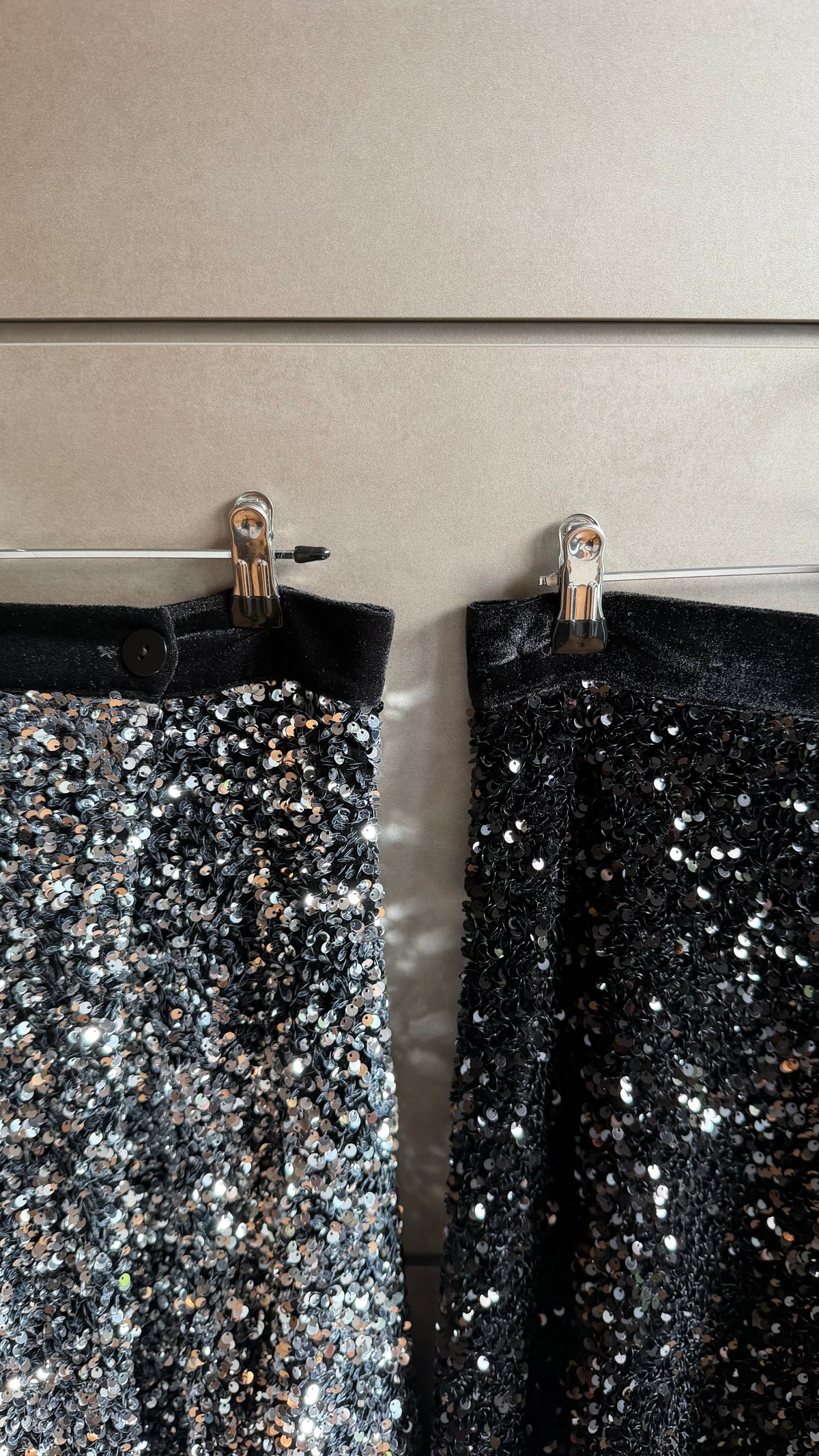 Gonna Ruota - Paillettes argento