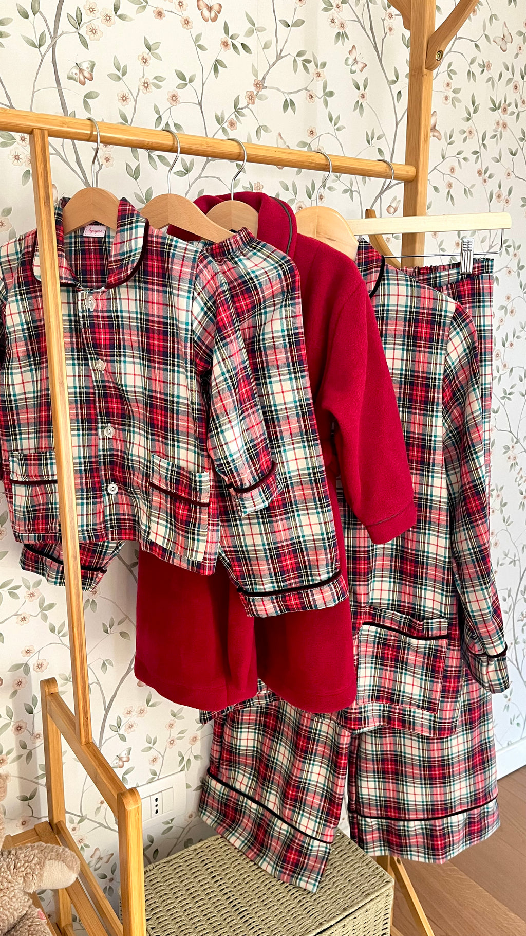 Pigiama: Dalla 2 alla 6 anni TARTAN BORDI VELLUTO