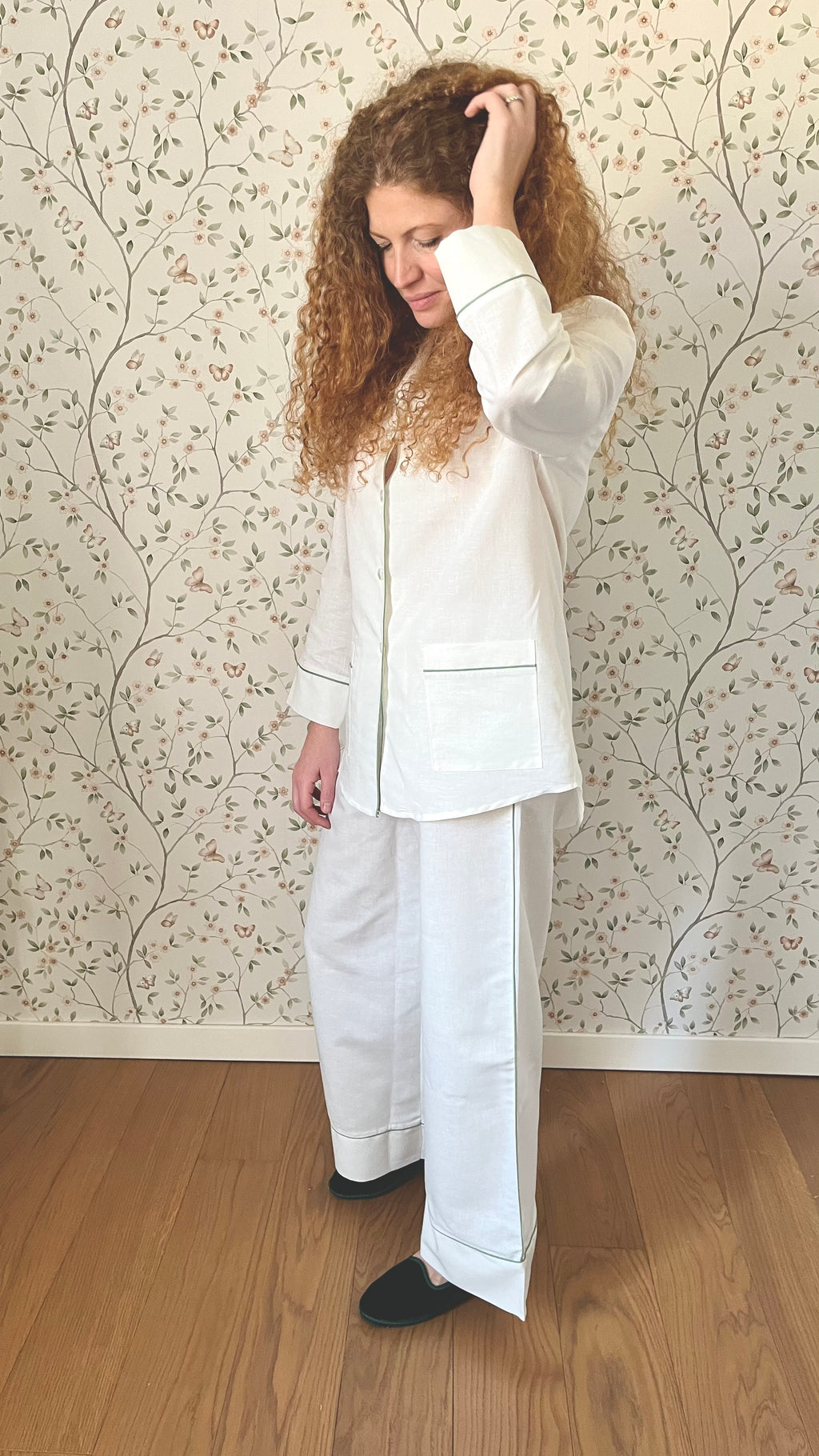 Pigiama donna lungo + corto LINO BIANCO