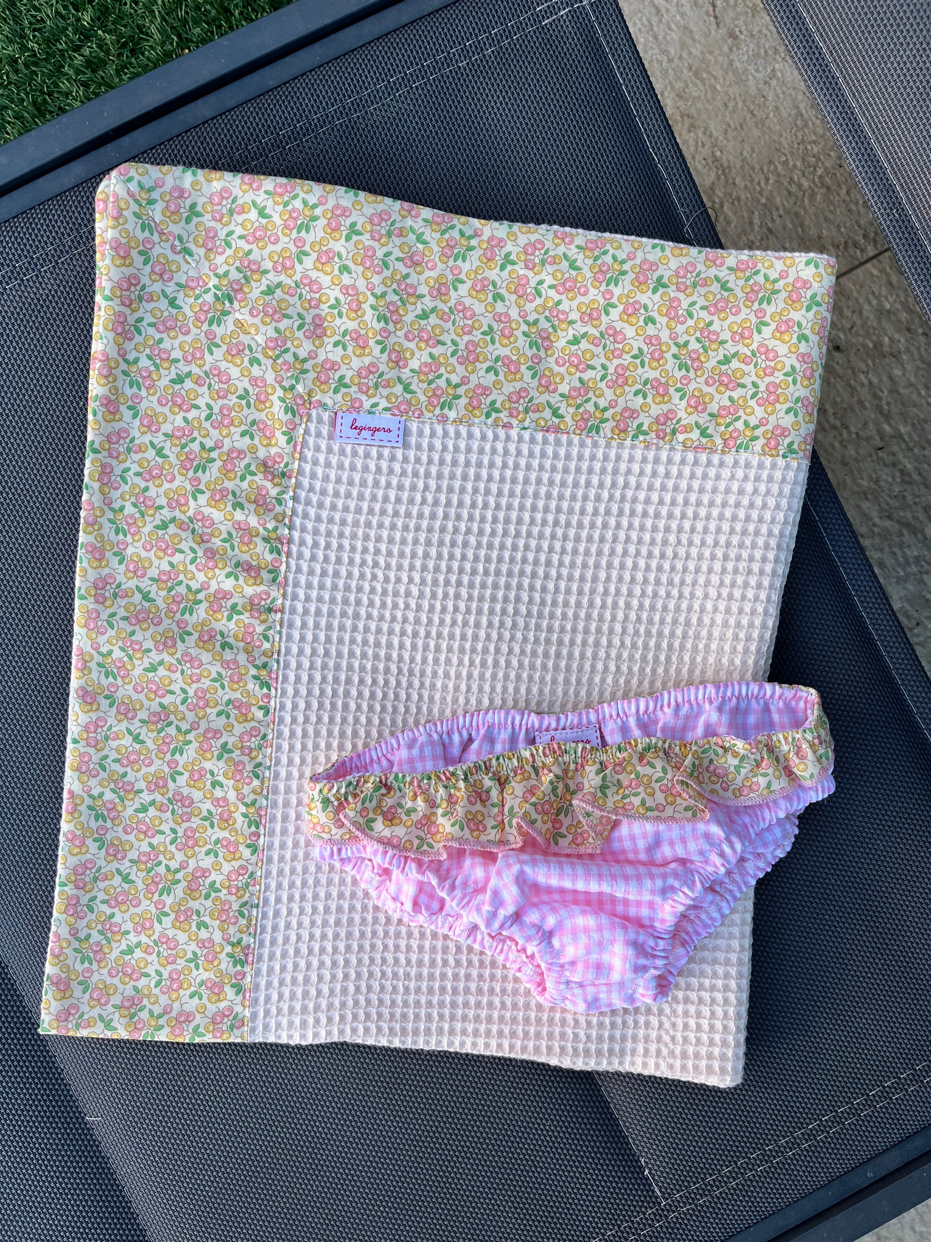 Slip bimba vichy rosa e balza frutti