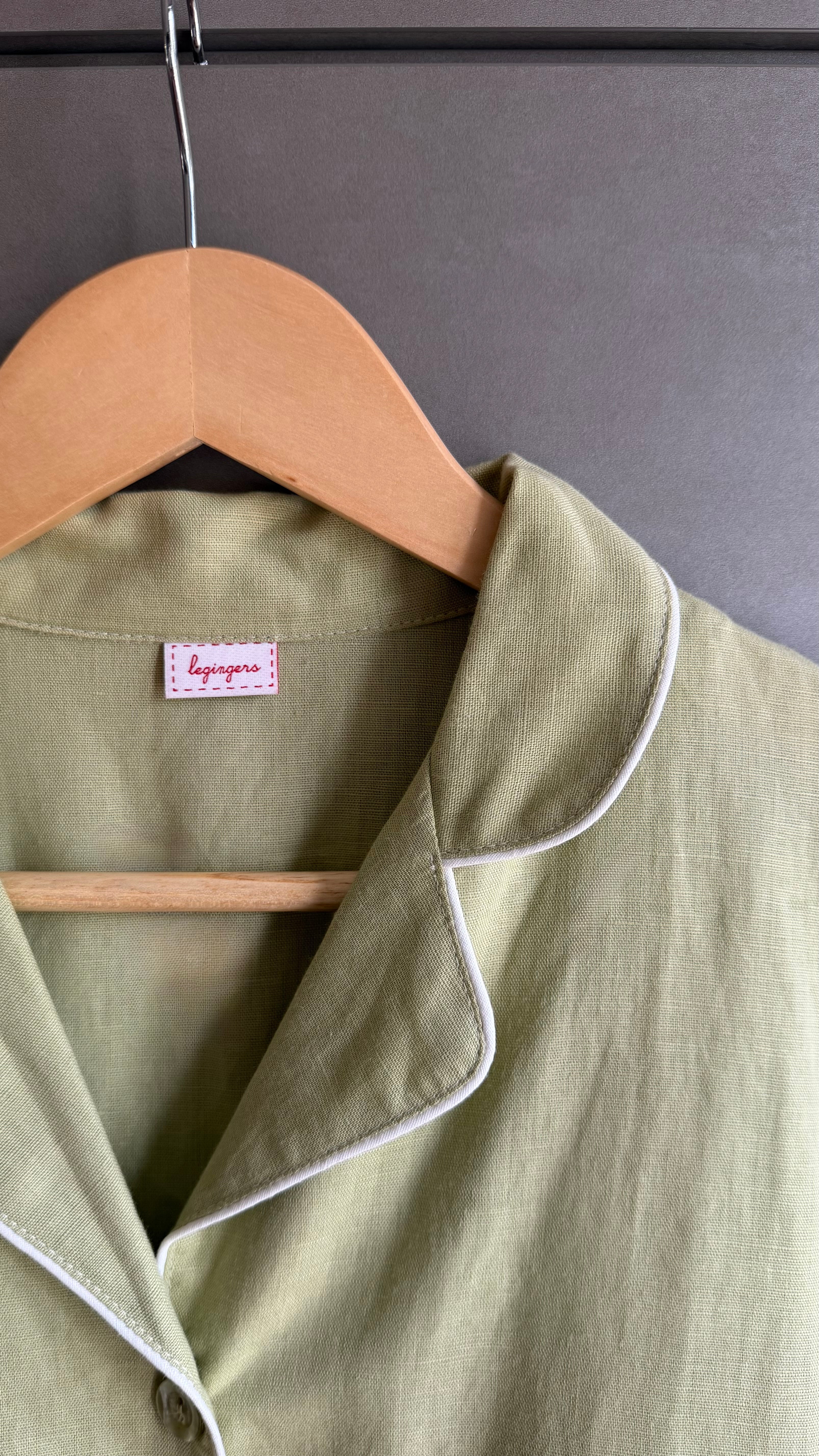 Pigiama donna corto LINO VERDE