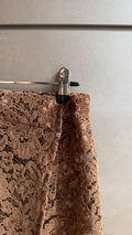 Mini Gonna - Pizzo marrone velluto