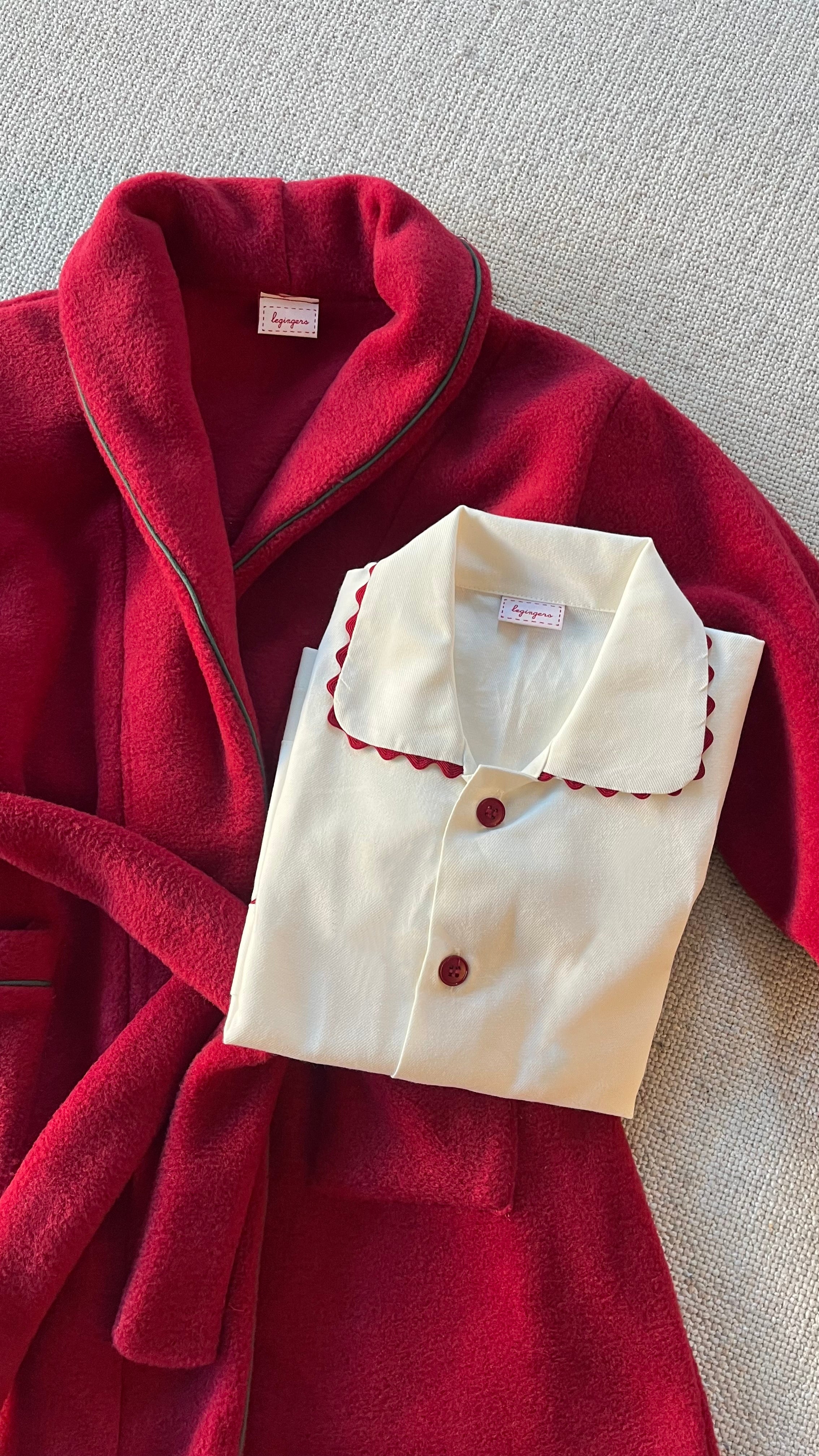 Pigiama: Dalla 2 alla 6 anni BIANCO BORDI BORDEAUX ZIG ZAG