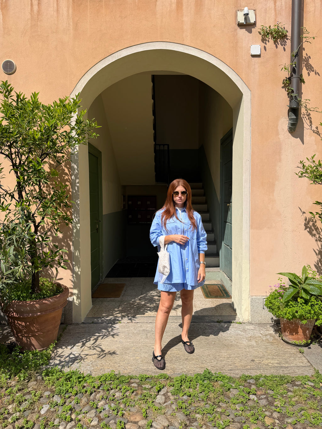 Daily Pajama corto azzurro