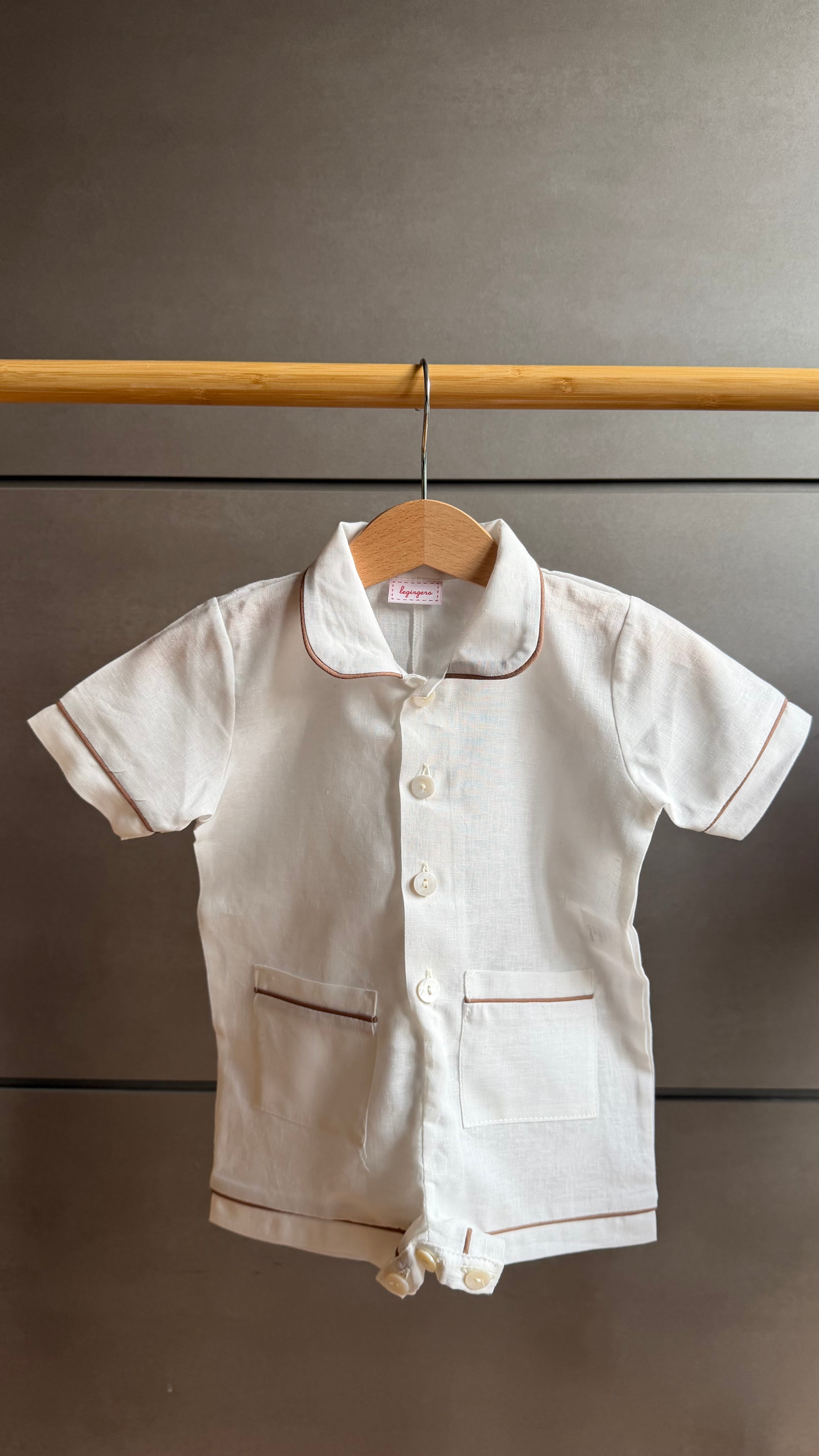 Pigiama Tutona: Dalla 6 alla 18 mesi LINO E BORDI MARRONI