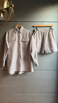 Daily Pajama corto righe marroni
