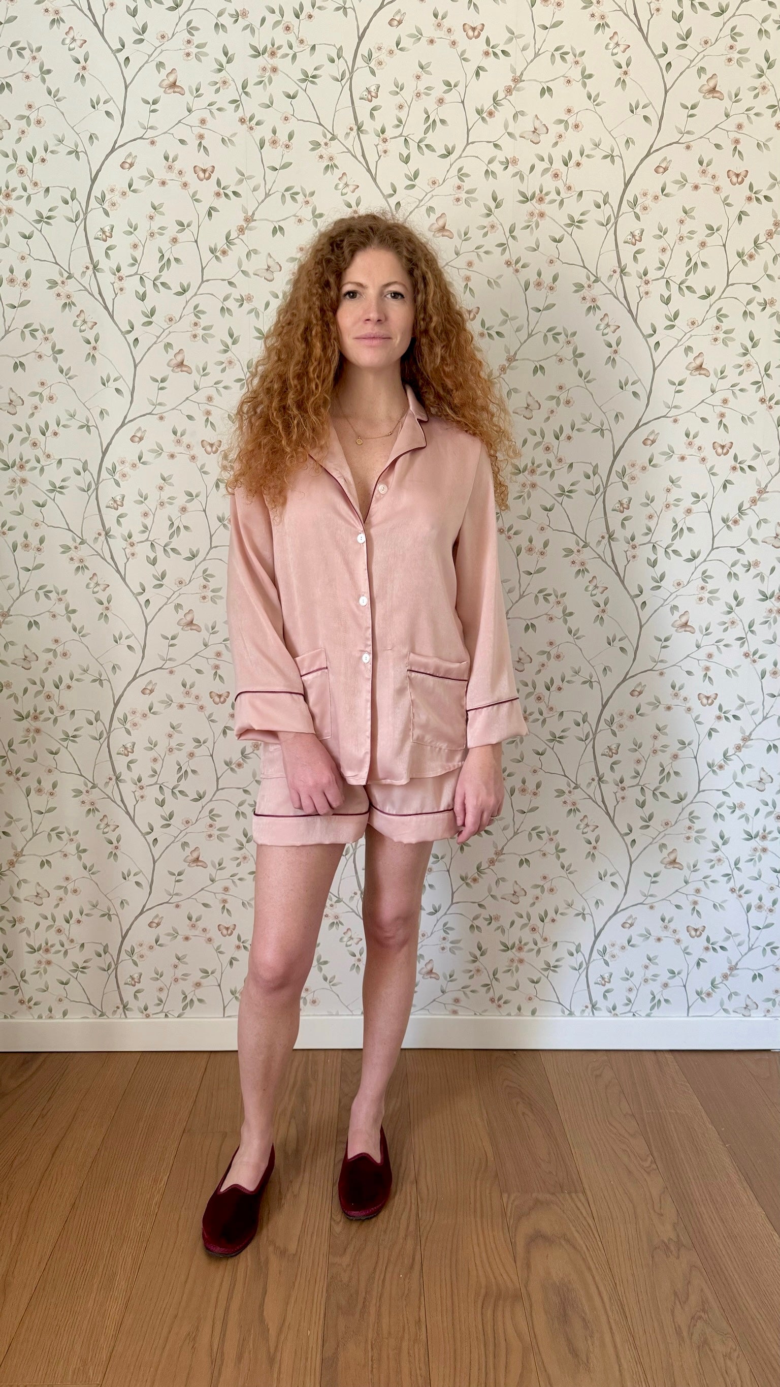 Pigiama donna corto ROSA SATIN