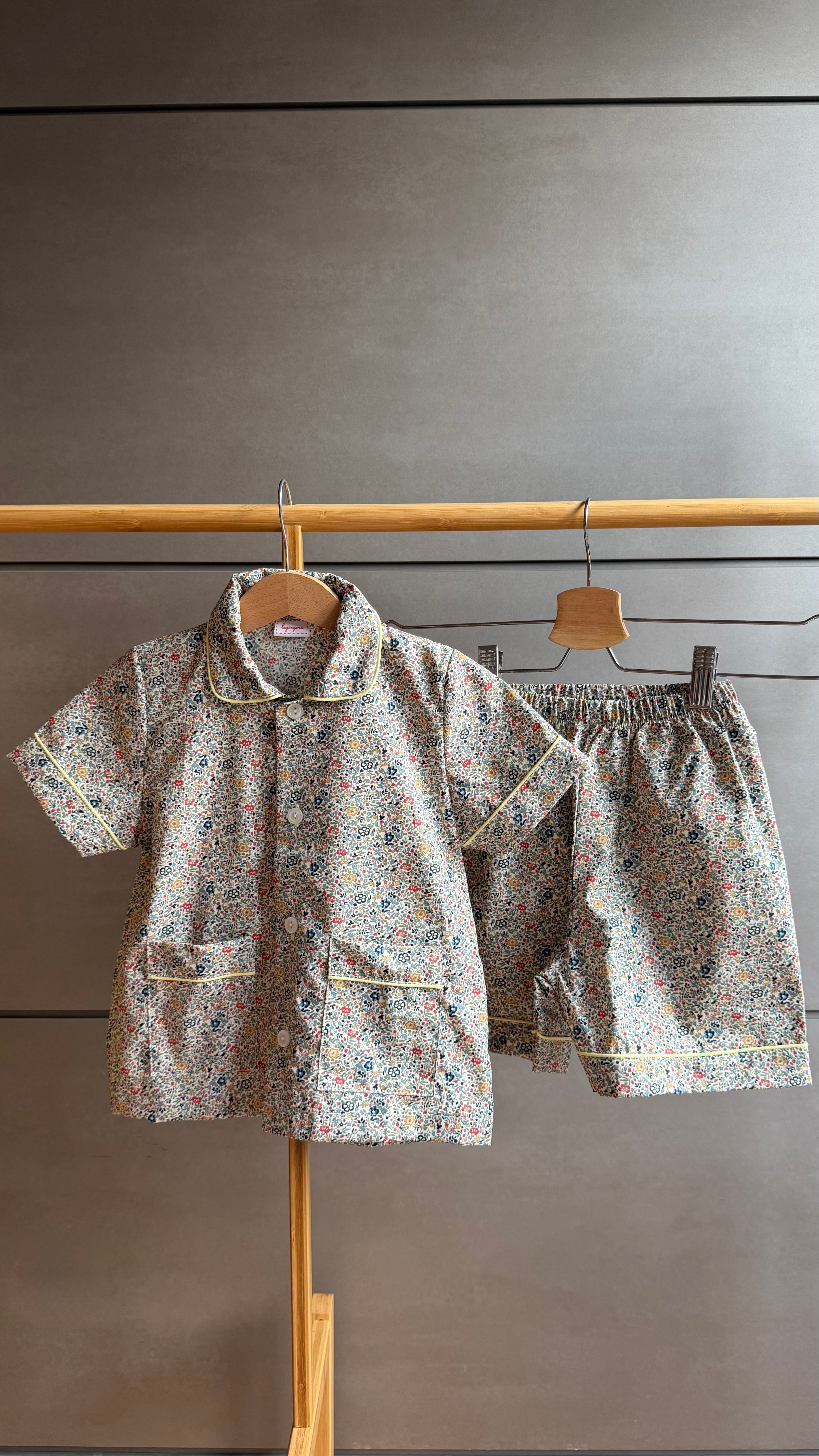 Pigiama Due pezzi: Dalla 2 alla 6 anni FIORELLINI GIALLI E BLU