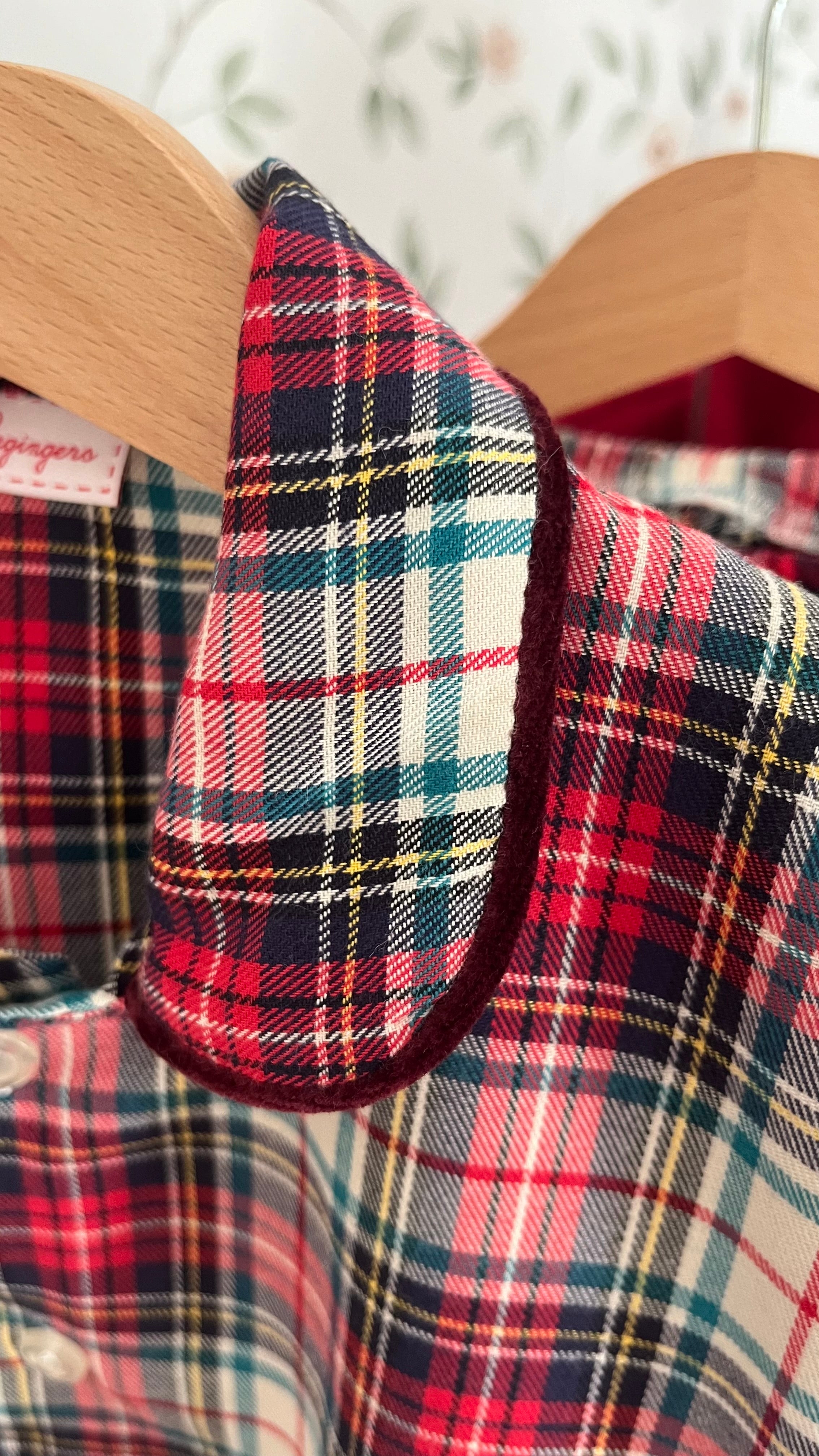 Pigiama: Dalla 2 alla 6 anni TARTAN BORDI VELLUTO