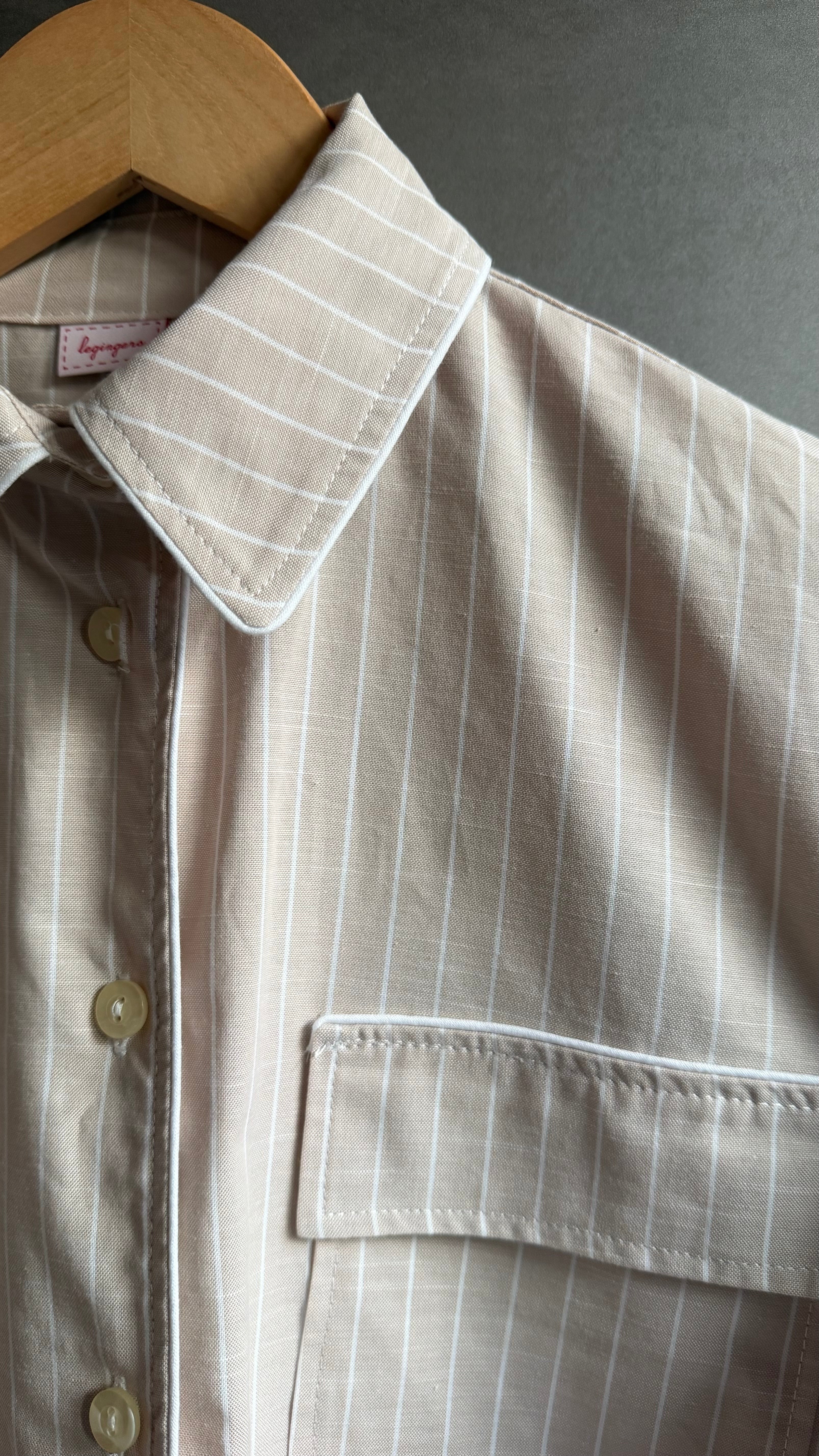 Daily Pajama corto righe beige