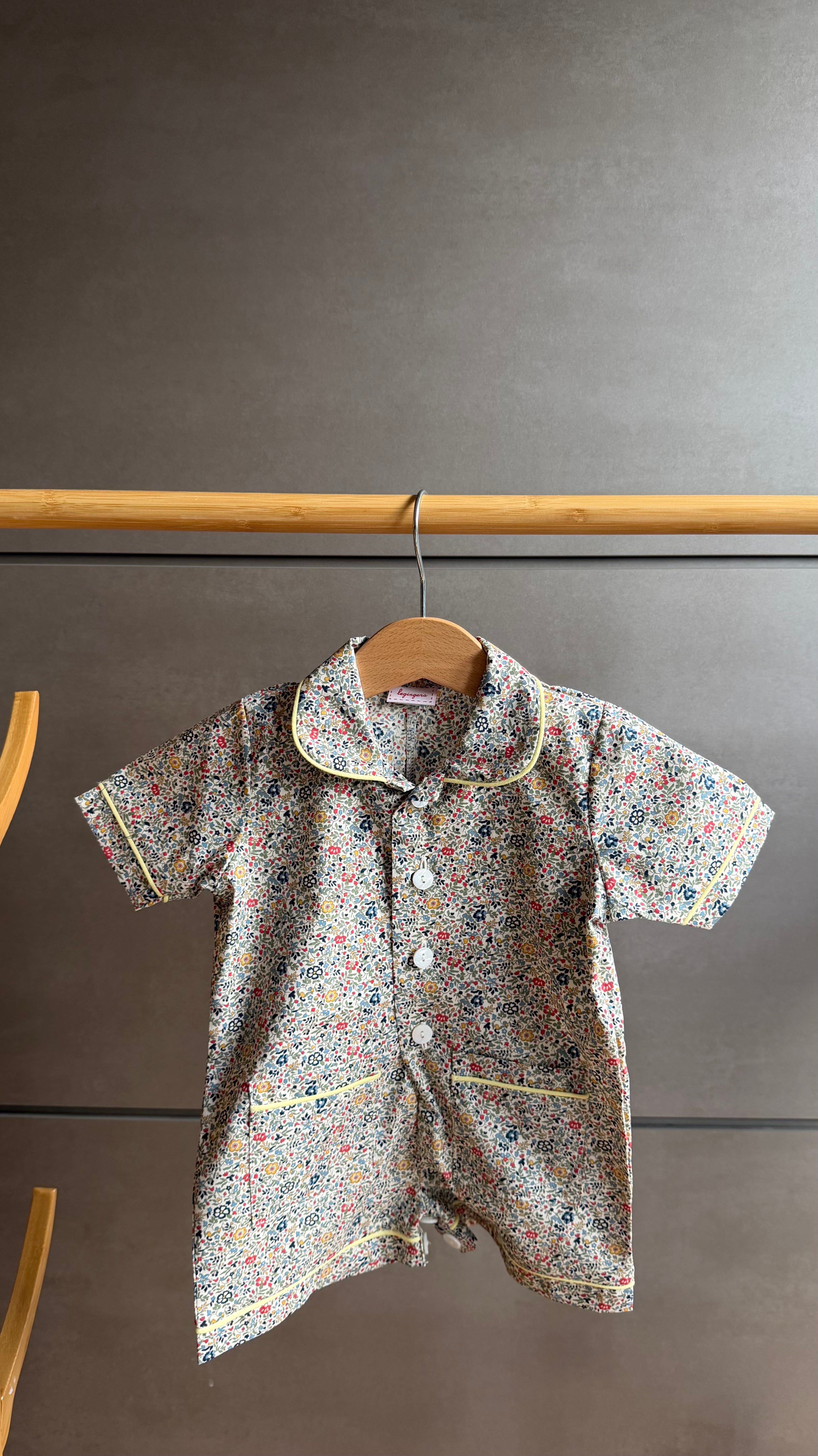 Pigiama Tutona: Dalla 6 alla 18 mesi FIORELLINI GIALLI E ROSSI