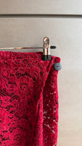 Mini Gonna - Pizzo rosso velluto