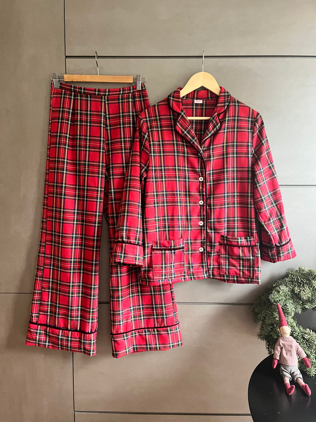 Pigiama donna TARTAN ROSSO